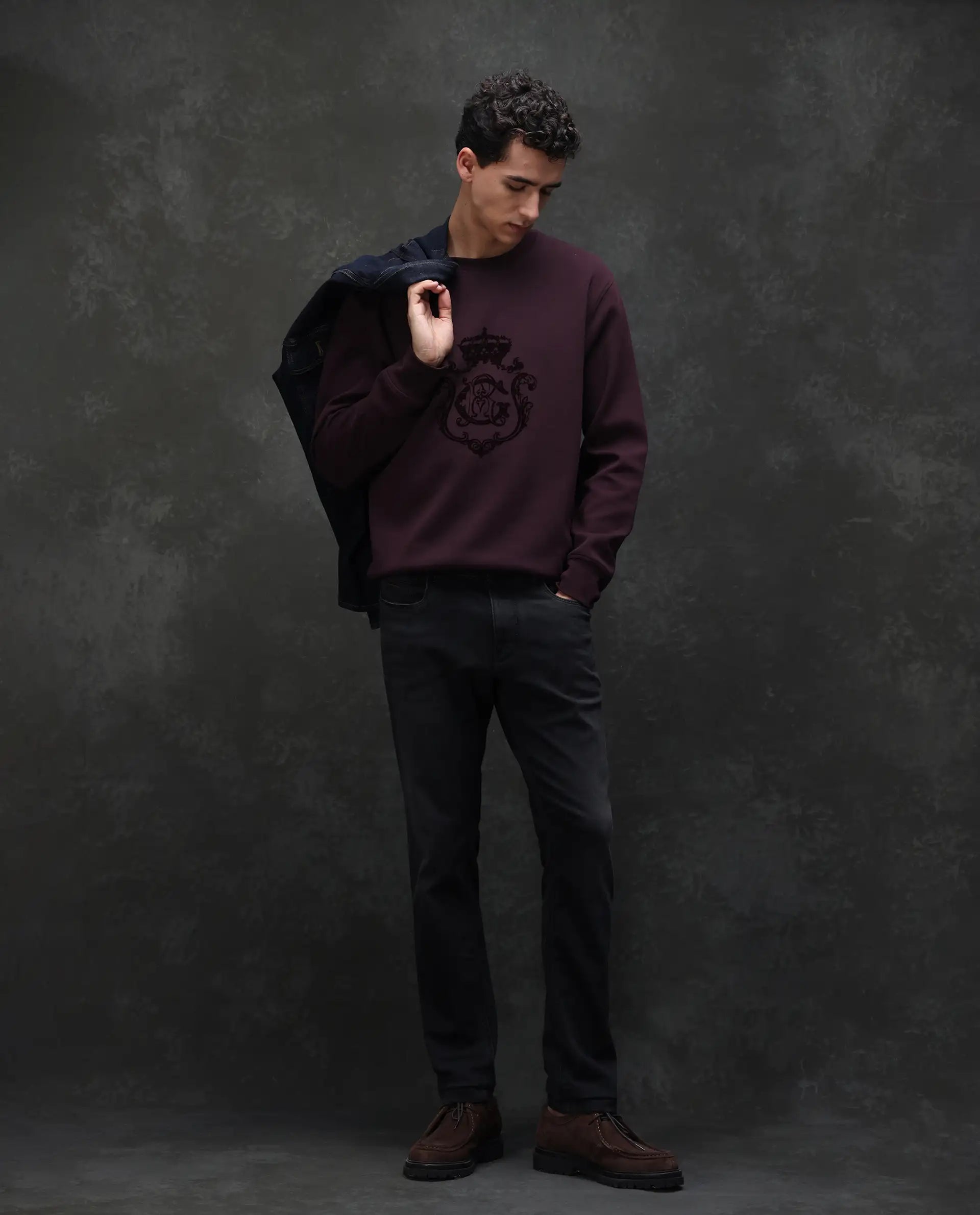 Rare Rabbit Men's Orleans Black Cotton Plain Hawk Slim Fit Jeans