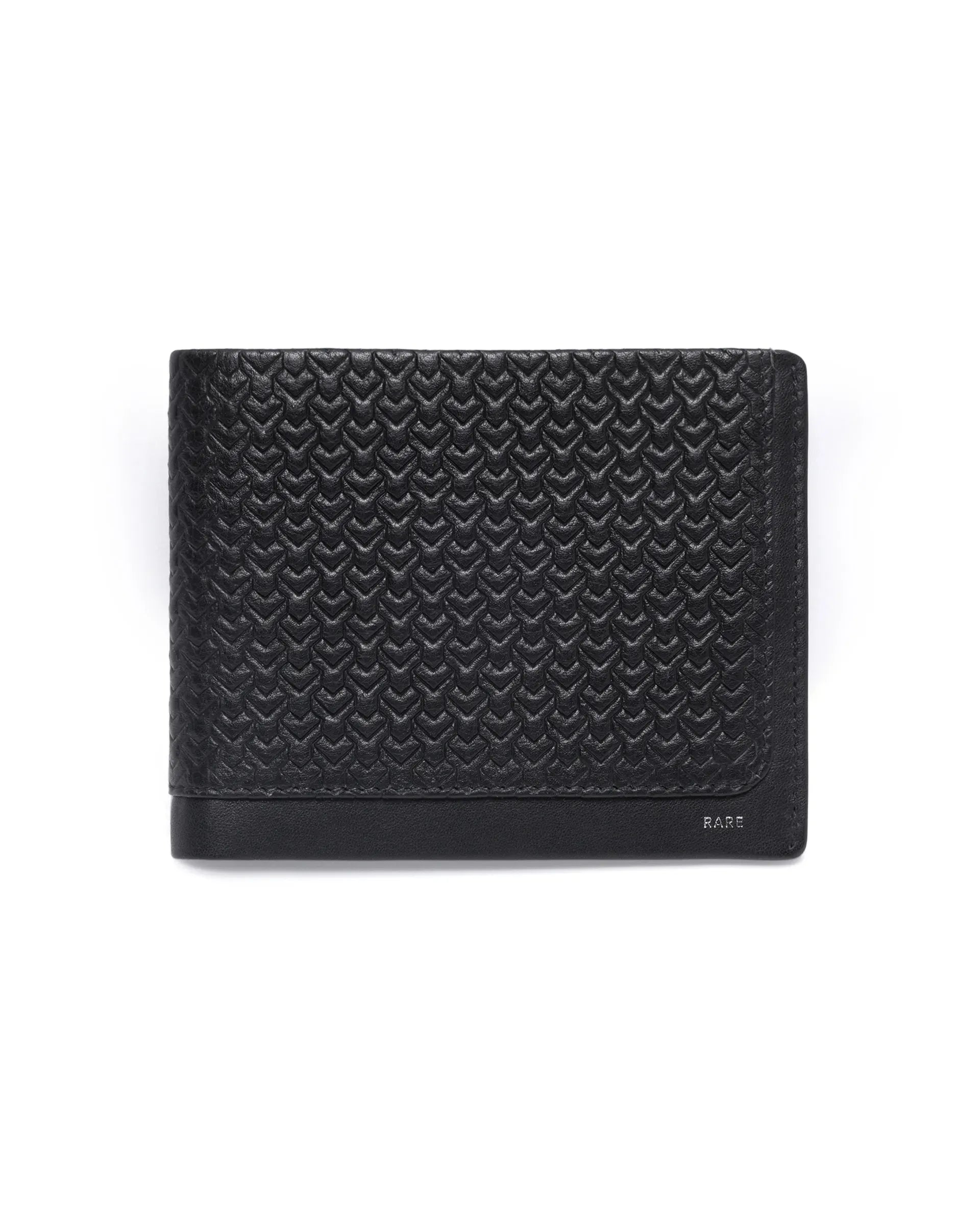 Rare Rabbit Men Orvis Black Leather Wallet