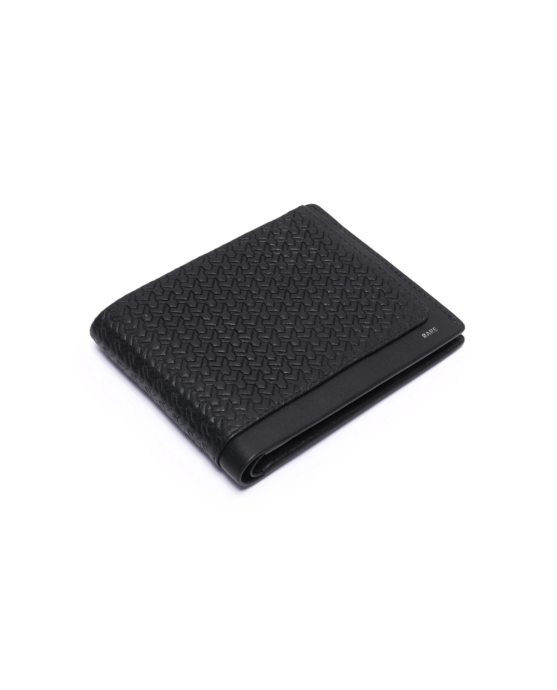 Rare Rabbit Men Orvis Black Leather Wallet