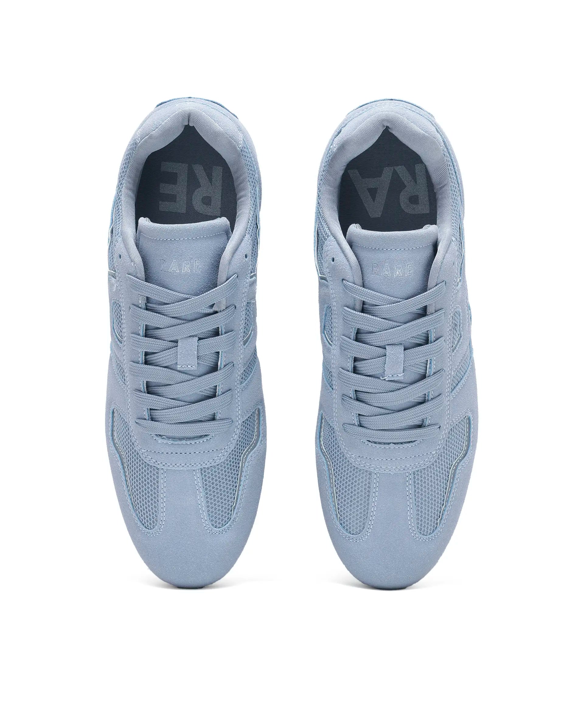 Rarez Unisex Otimo Light Blue Micro Suede Sneaker