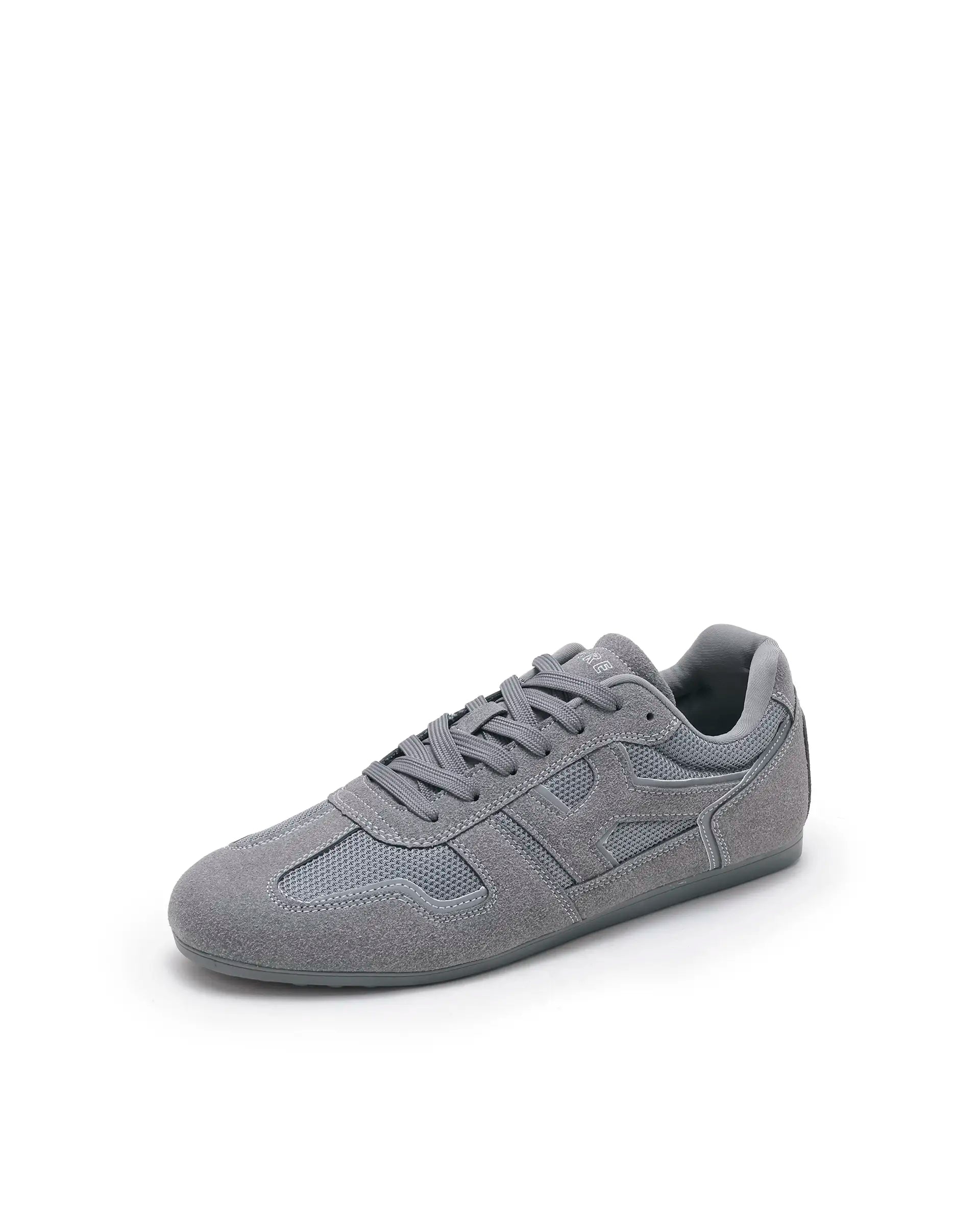 Rarez Mens Otimo-M Light Grey Micro Suede Sneaker