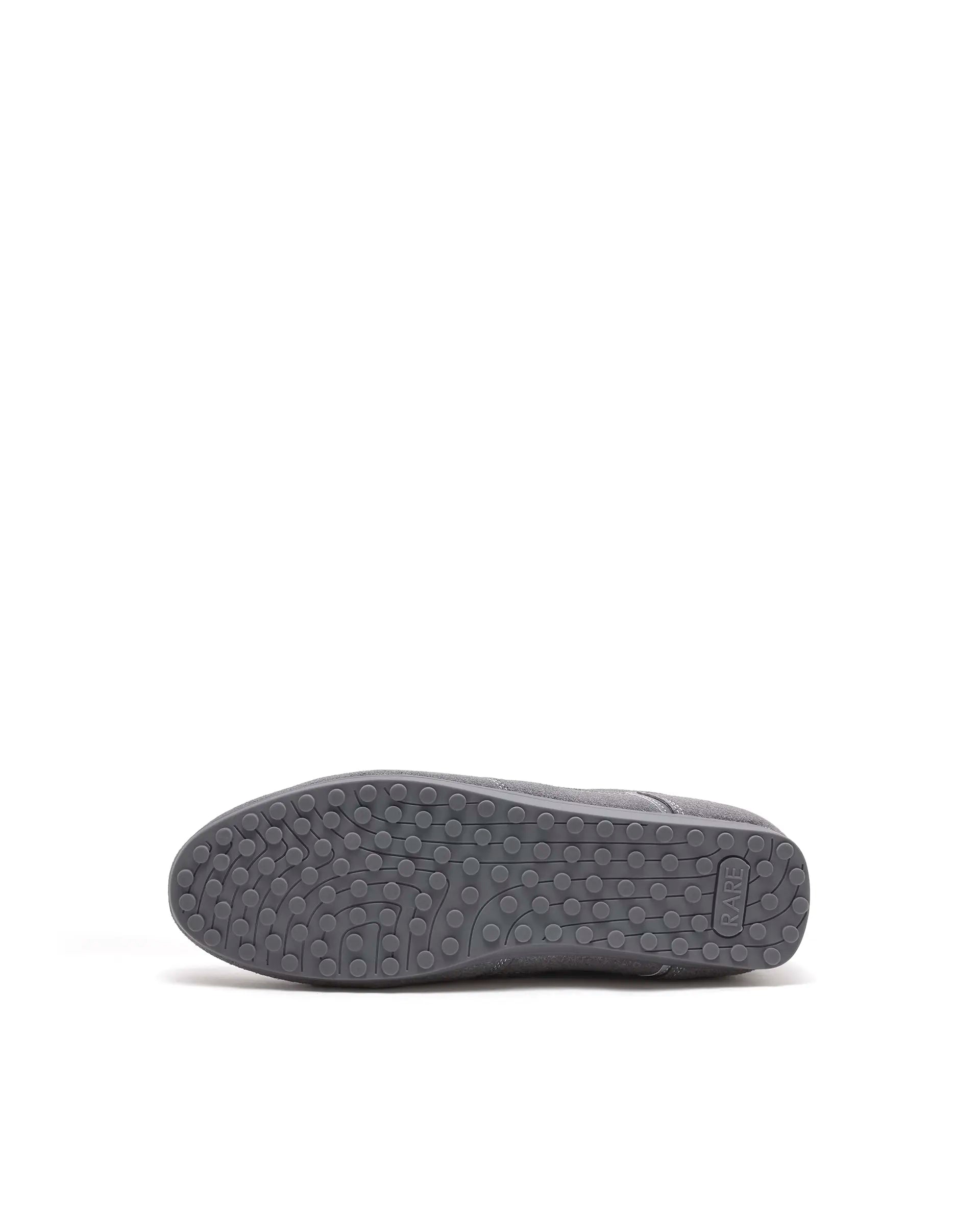 Rarez Mens Otimo-M Light Grey Micro Suede Sneaker