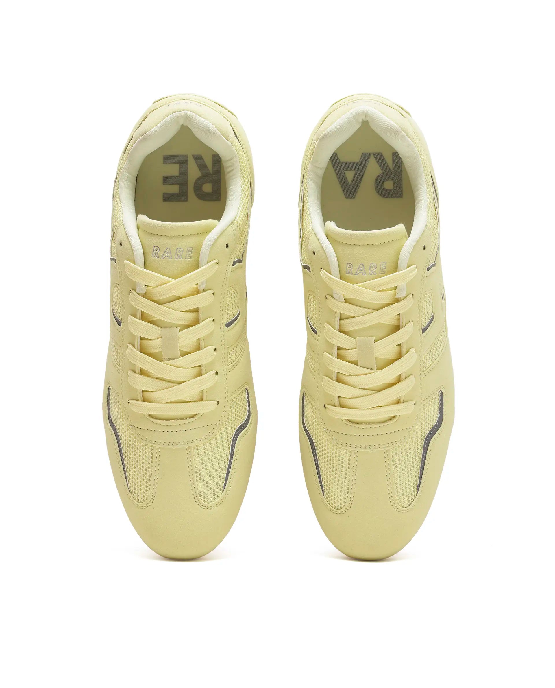 Rarez Unisex Otimo Light Yellow Micro Suede Sneaker