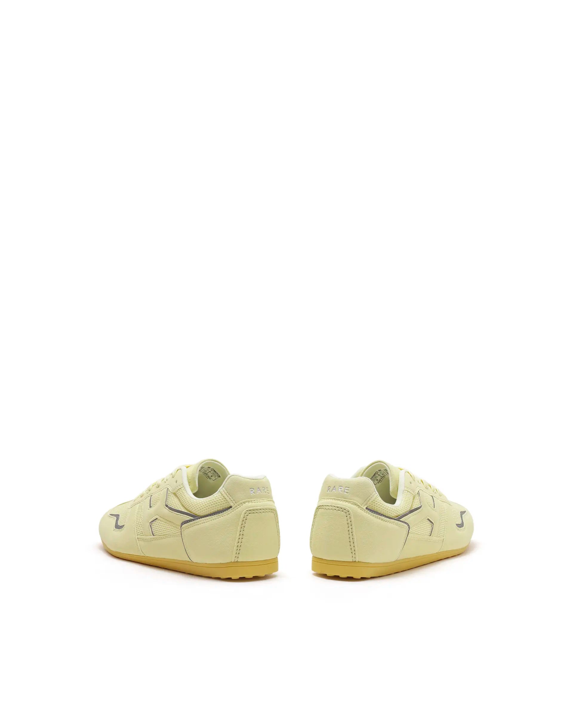 Rarez Unisex Otimo Light Yellow Micro Suede Sneaker
