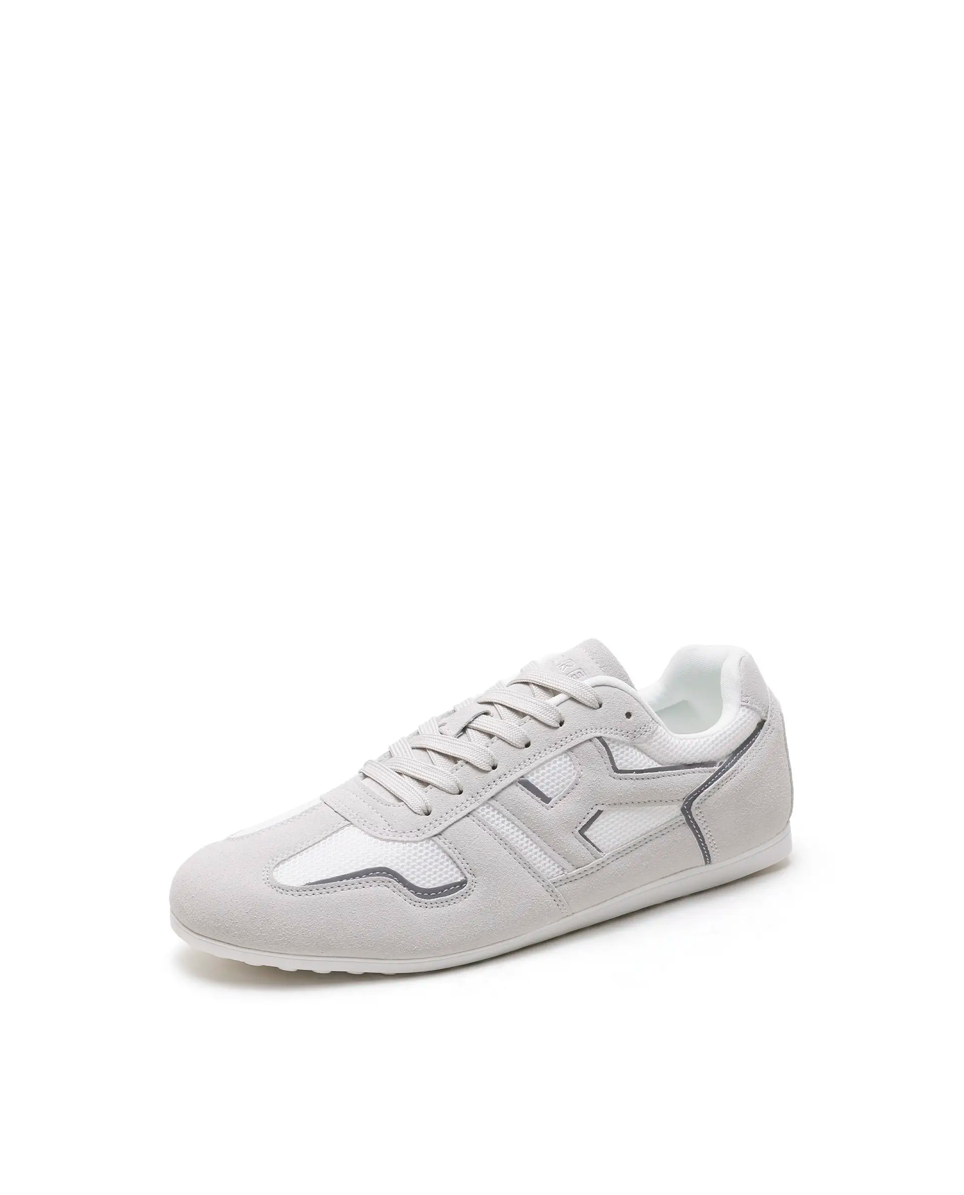 Rarez Unisex Otimo White Micro Suede Sneaker