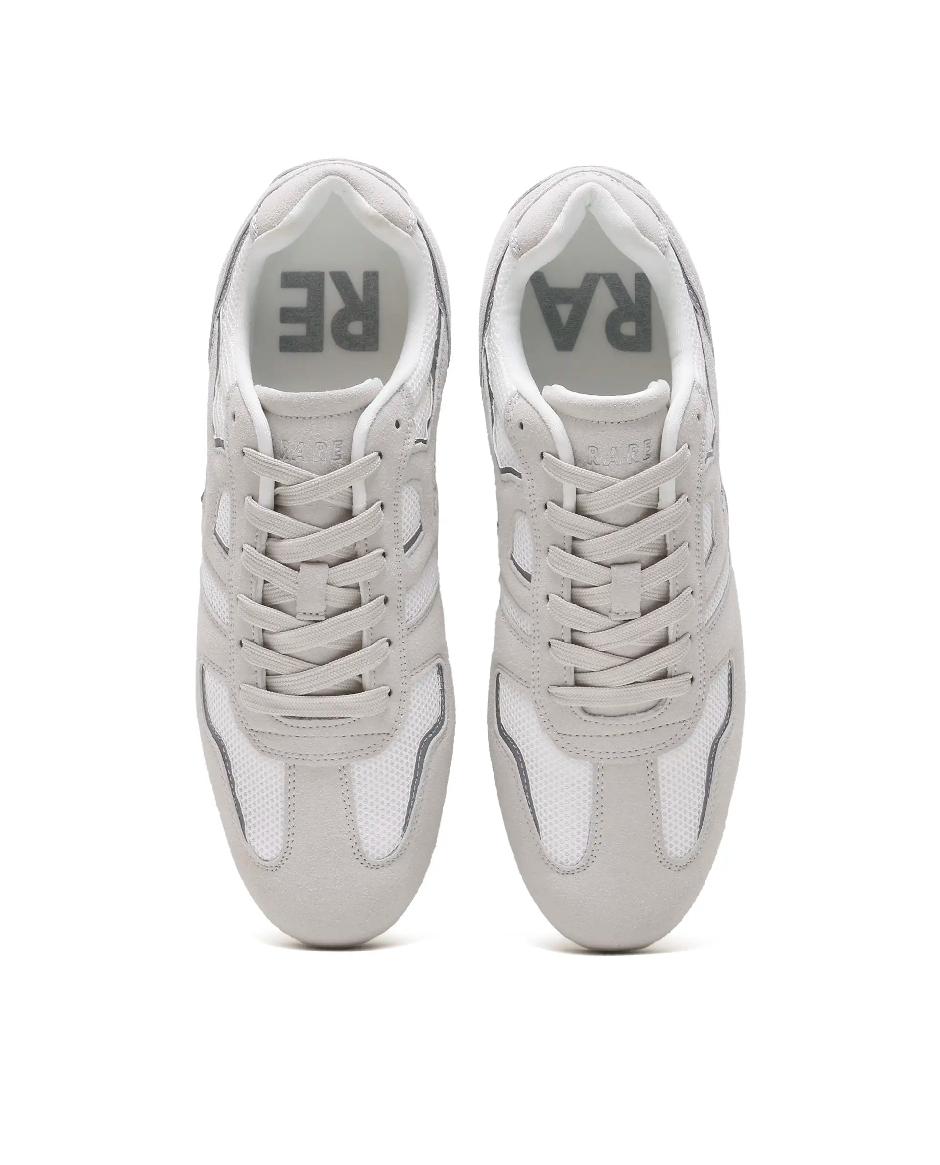 Rarez Unisex Otimo White Micro Suede Sneaker