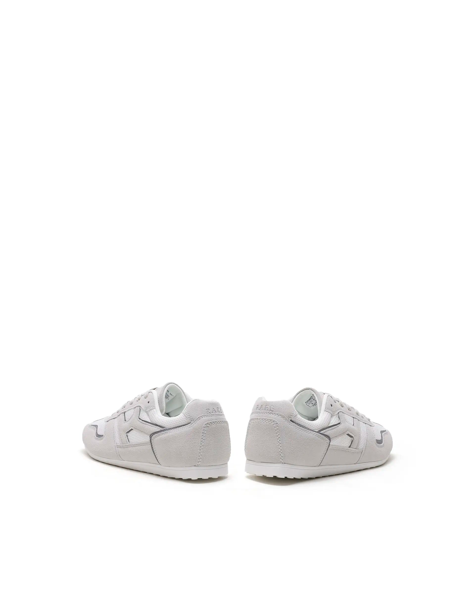 Rarez Unisex Otimo White Micro Suede Sneaker