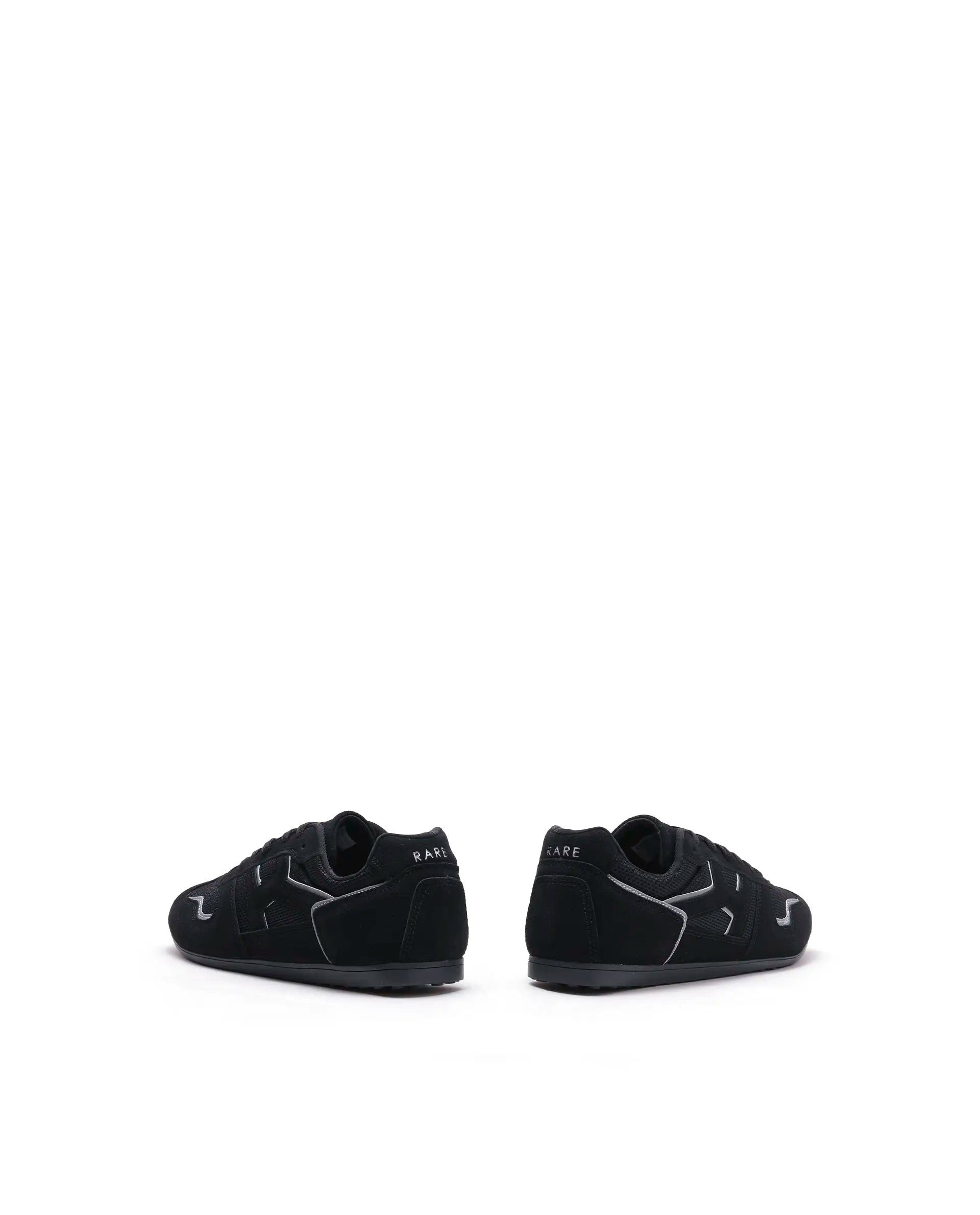 Rarez unisex Otimo Black Micro Suede Sneaker