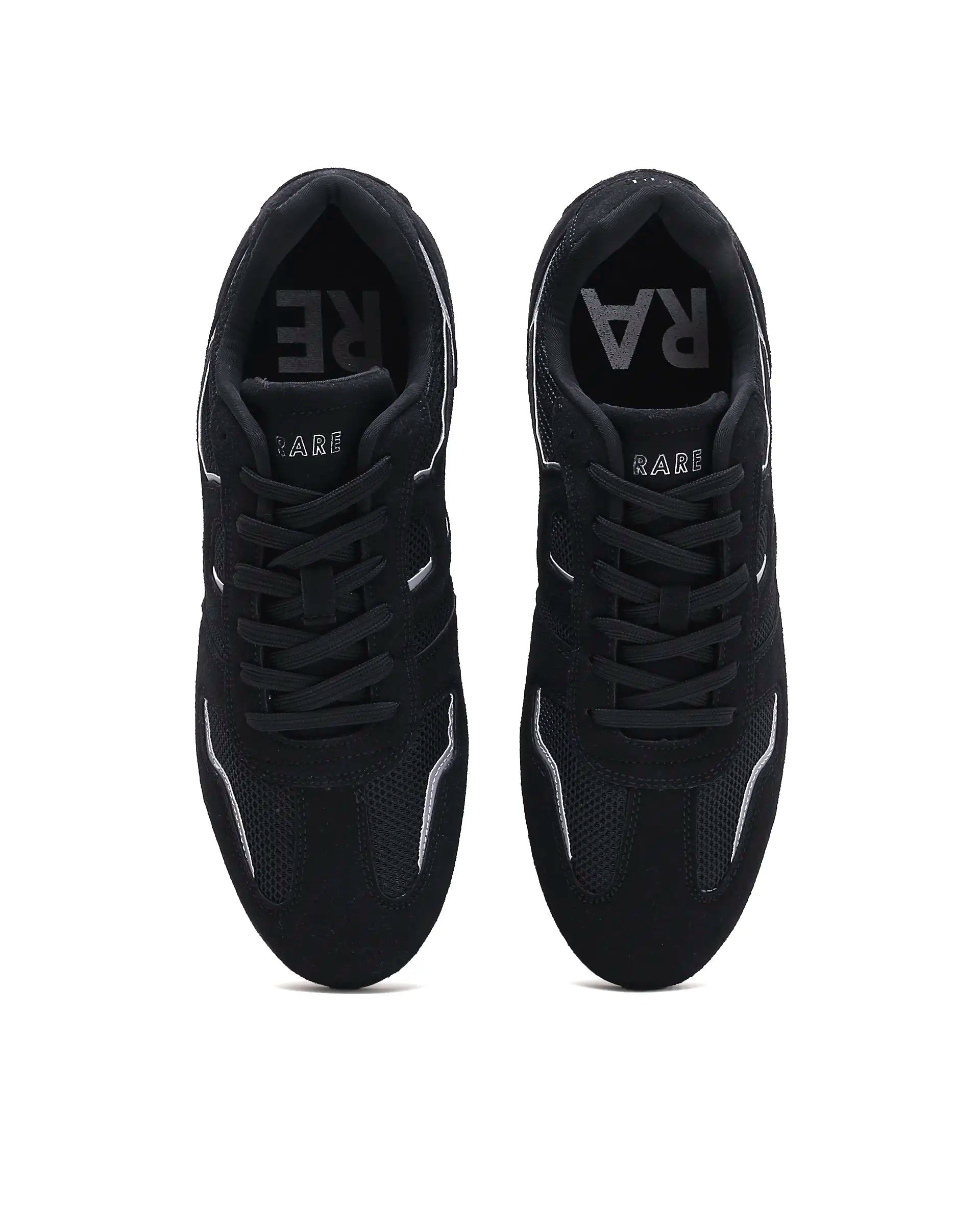 Rarez unisex Otimo Black Micro Suede Sneaker