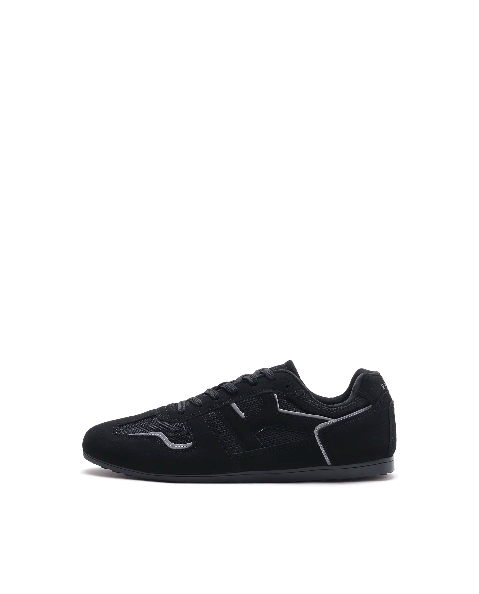 Rarez unisex Otimo Black Micro Suede Sneaker