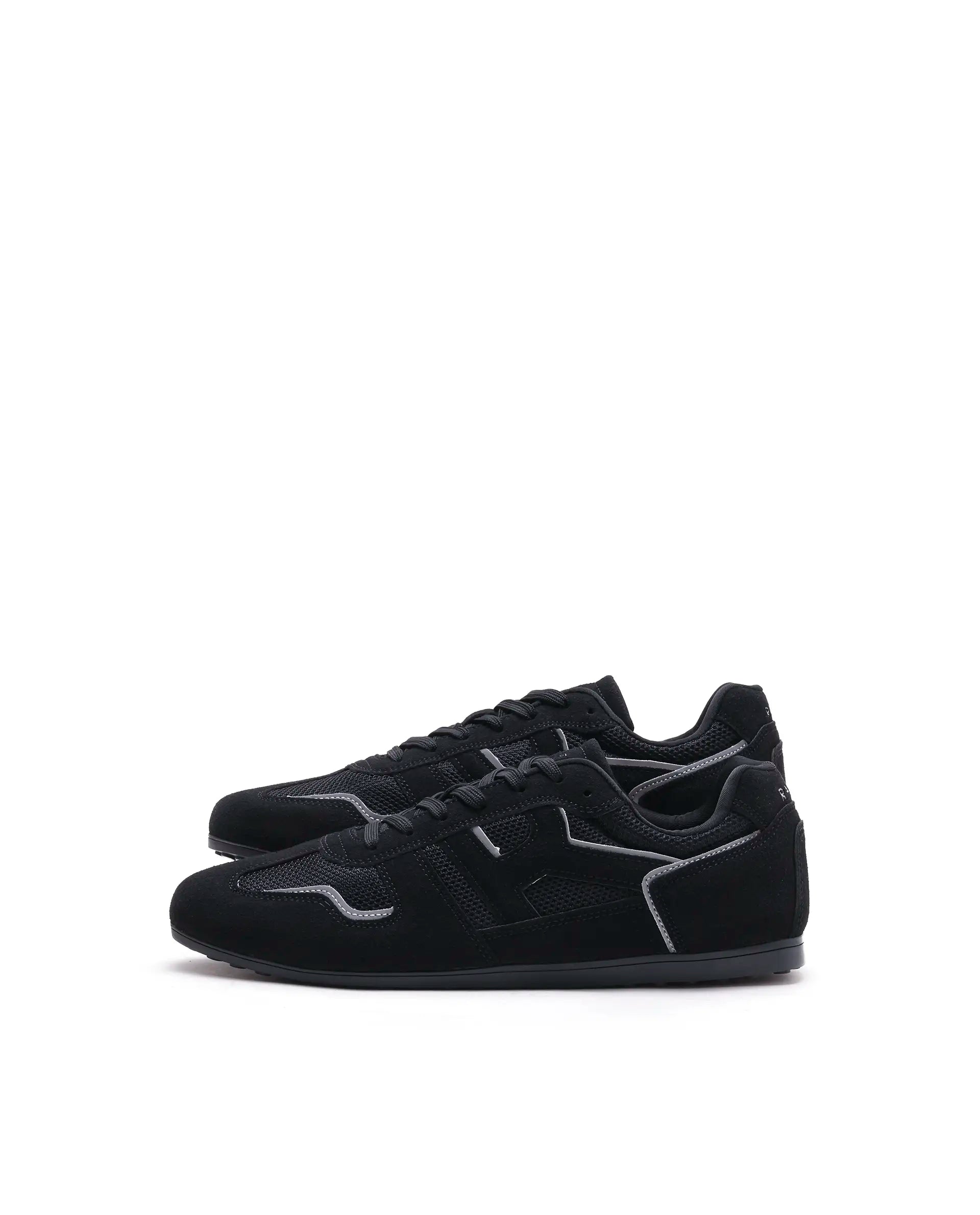 Rarez unisex Otimo Black Micro Suede Sneaker