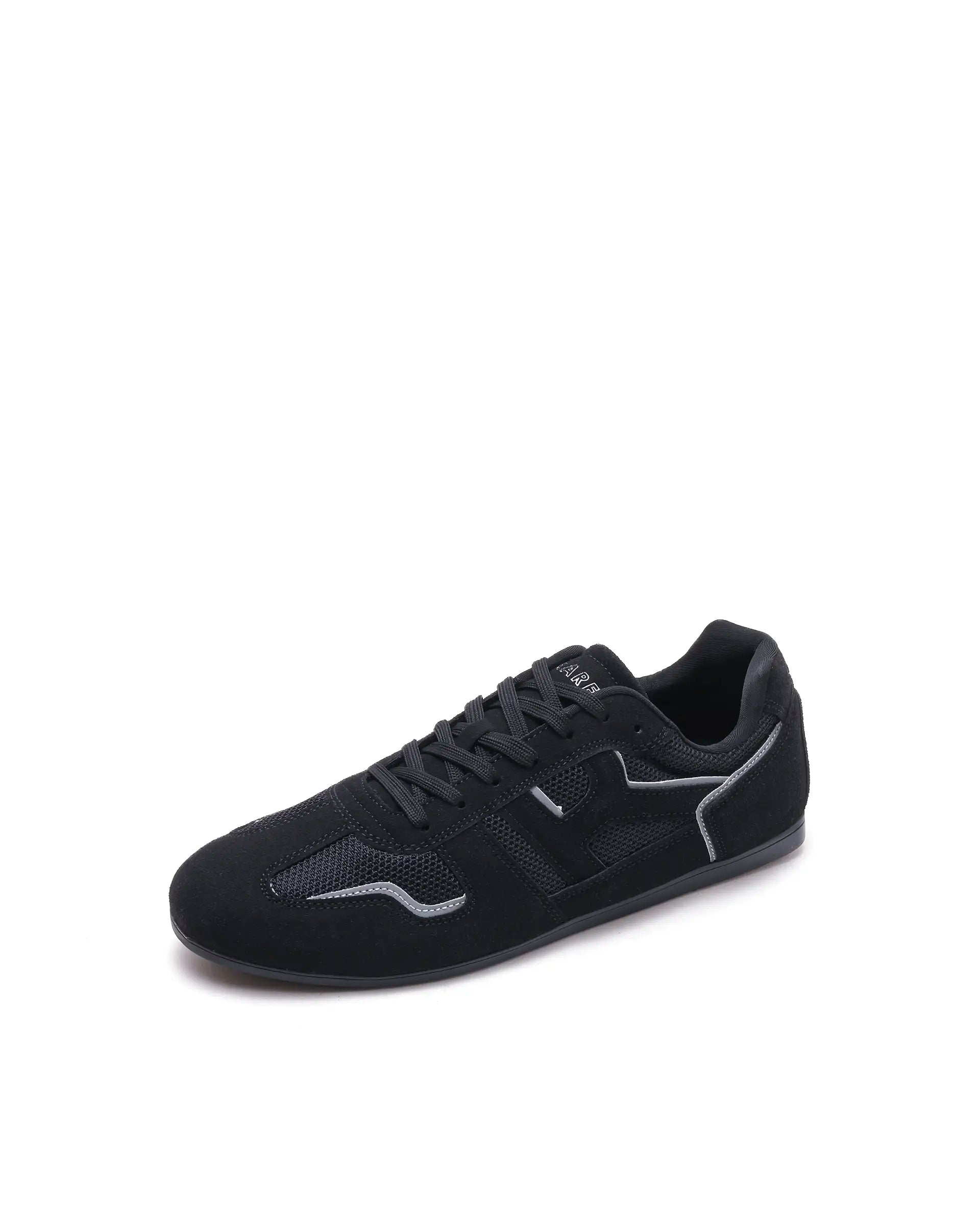 Rarez unisex Otimo Black Micro Suede Sneaker