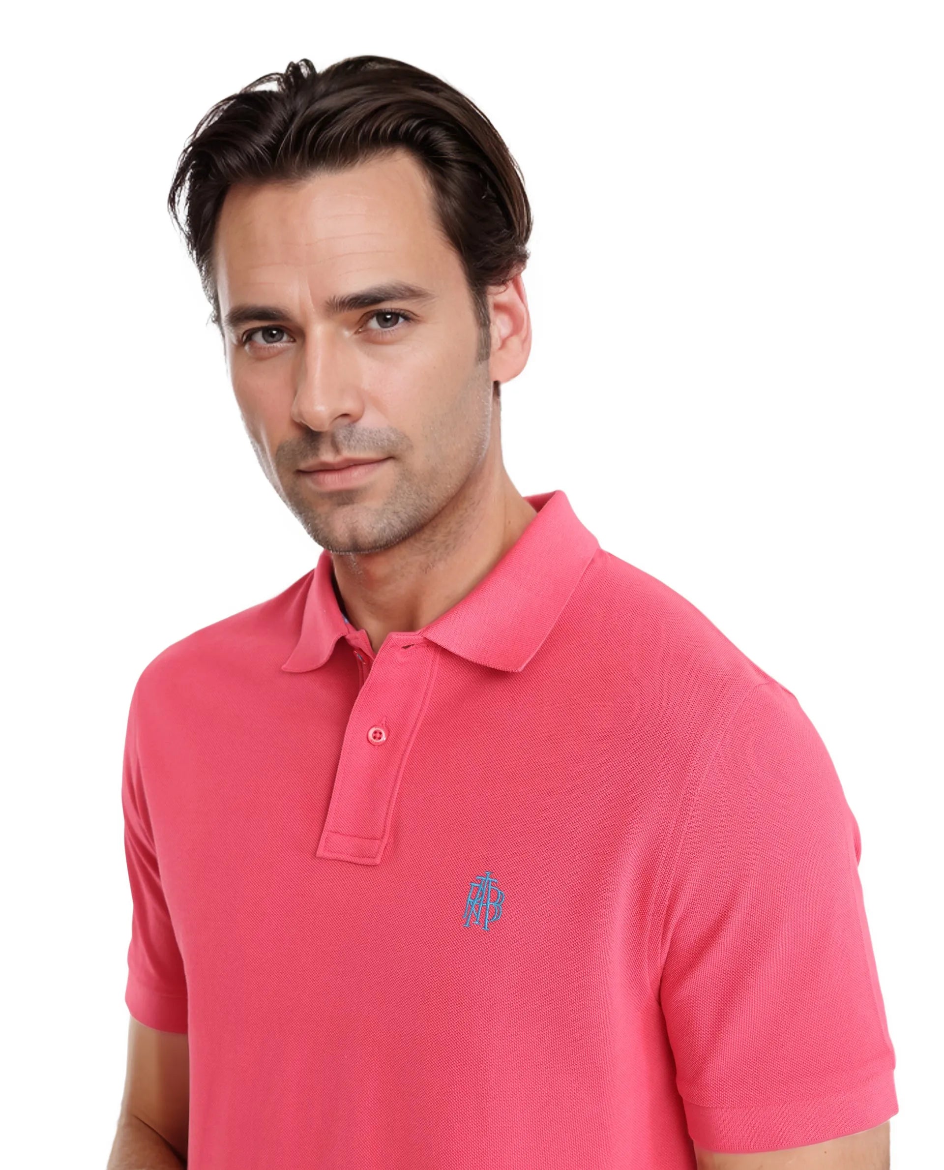 Rare Rabbit Men Pare-1 Red Cotton Fabric Short Sleeve Collared Neck Regular Fit Printed Polo