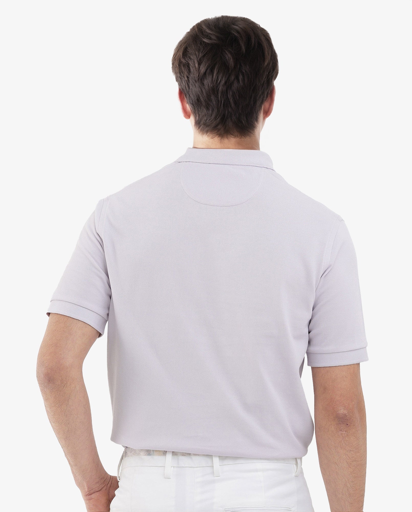 Rare Rabbit Mens Paret-Pastel Pastel Purple Short Sleeve Embroidered Logo Solid Polo T-Shirt