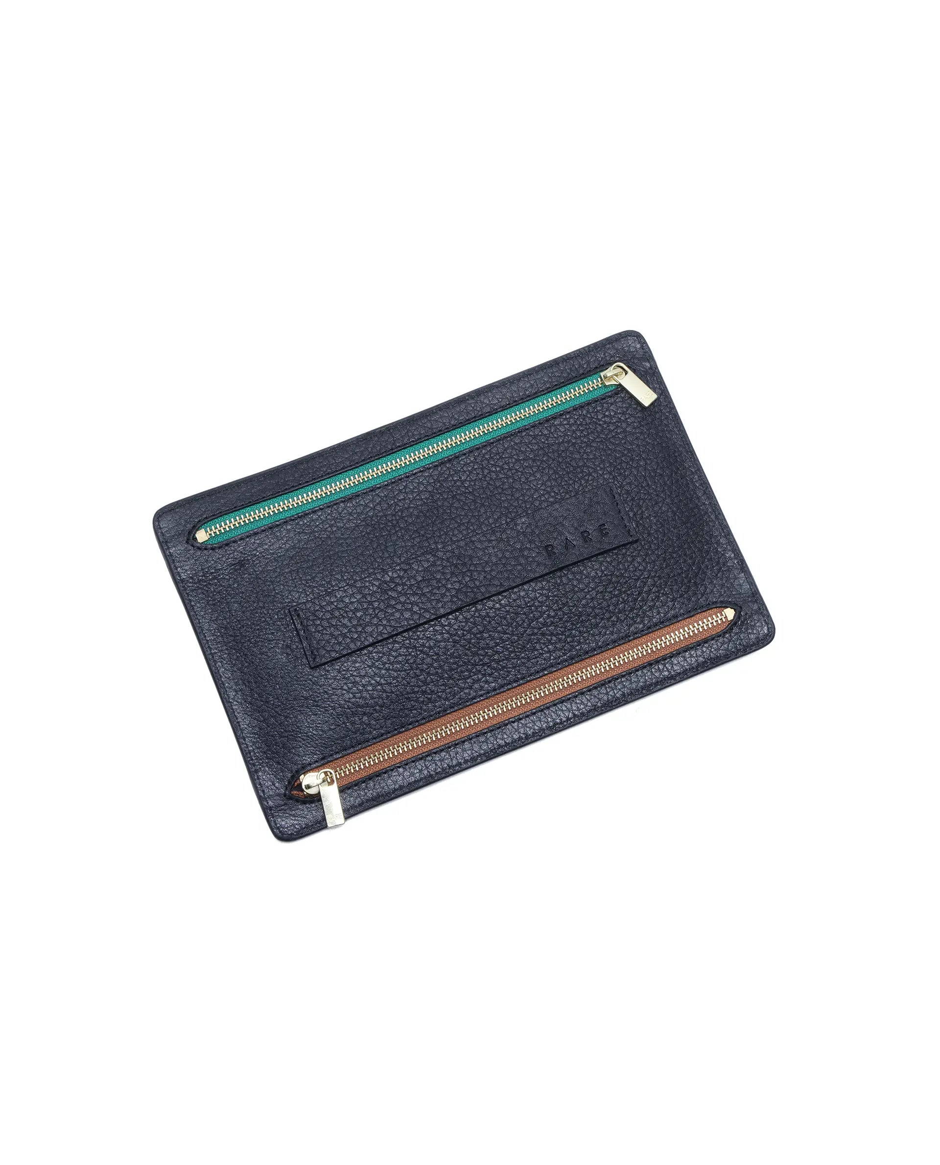 Rare Rabbit Men's Paspow Black Leather Passport Holder