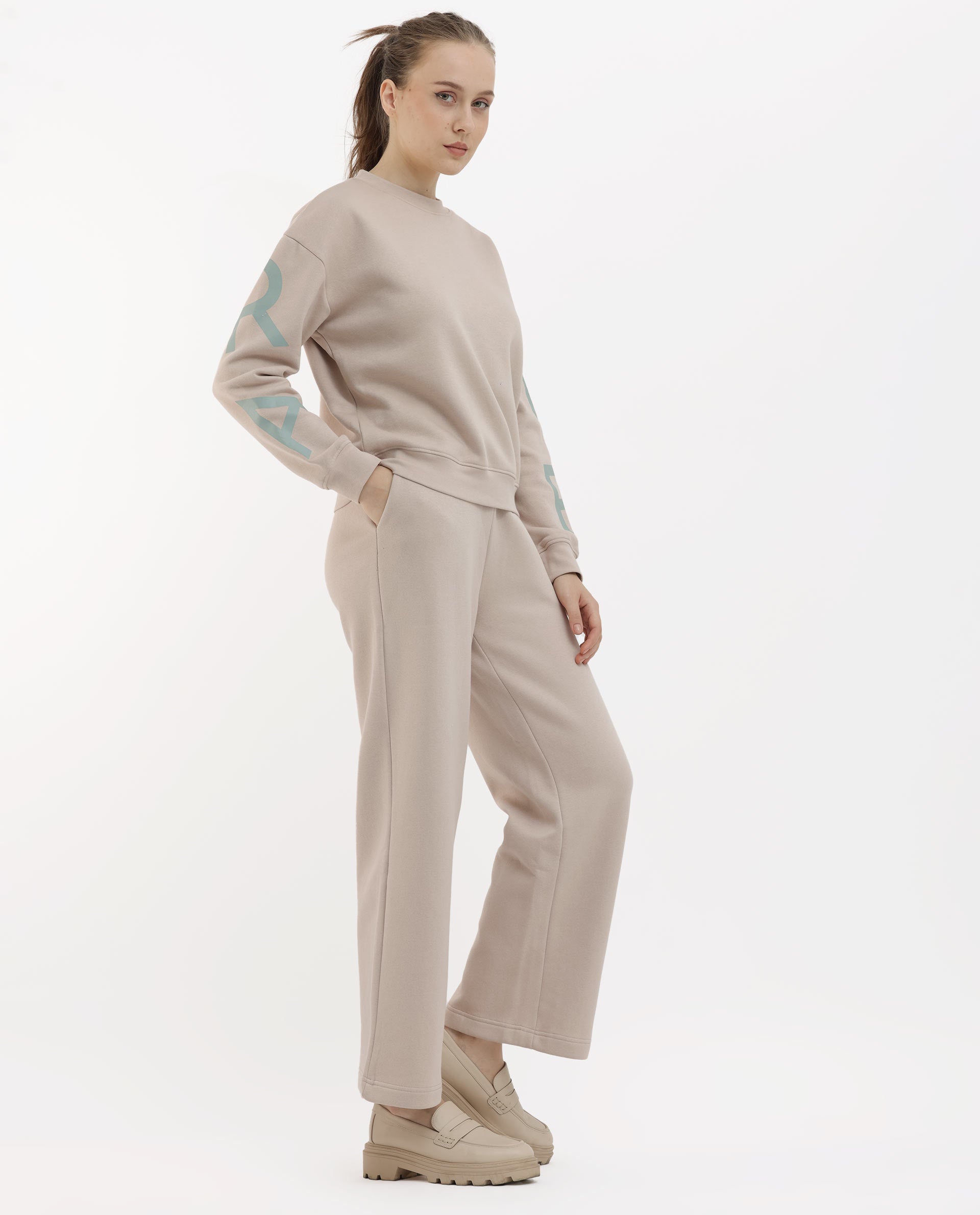 Rareism Womens Pazoo F Beige Track Pant Solid