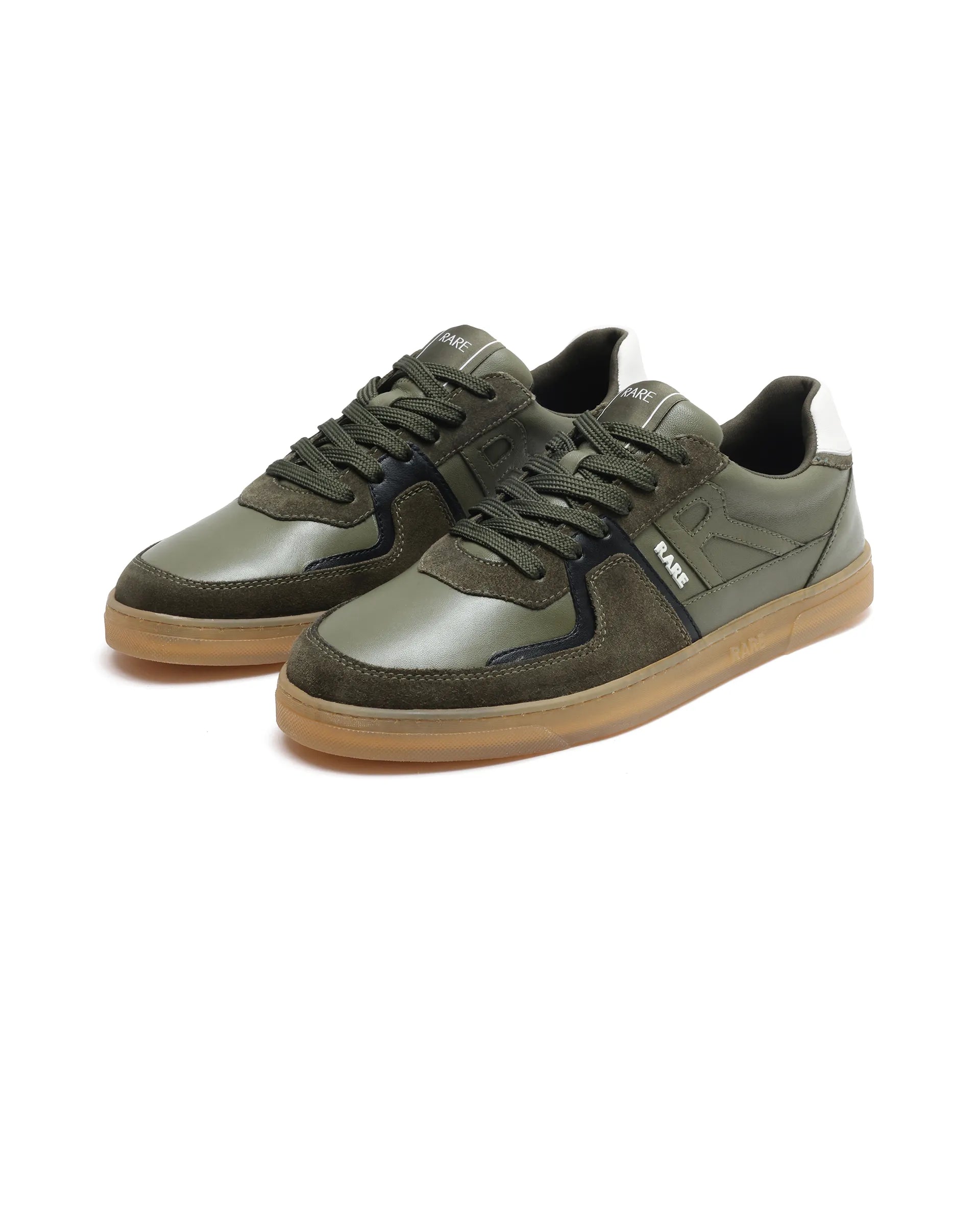 Rare Rabbit Men Pegasus Olive Lace-Up Shoes