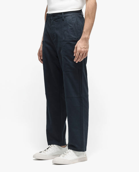 Rare Rabbit Men's Petro Dark Olive Cotton Elastane Fabric Straight Fit Cargo Style Trouser