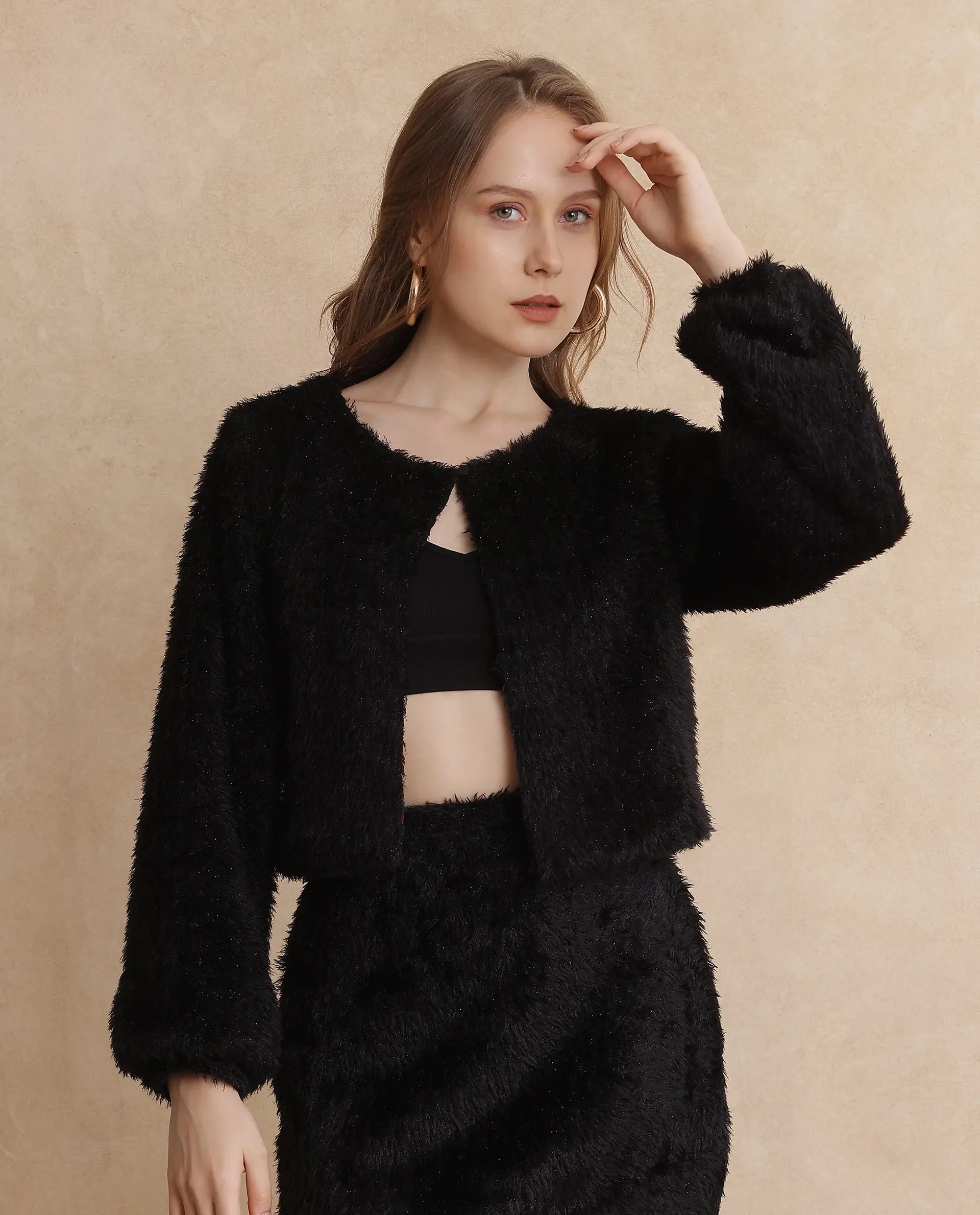 Rareism Women Pilxar Primary Black  Jacket