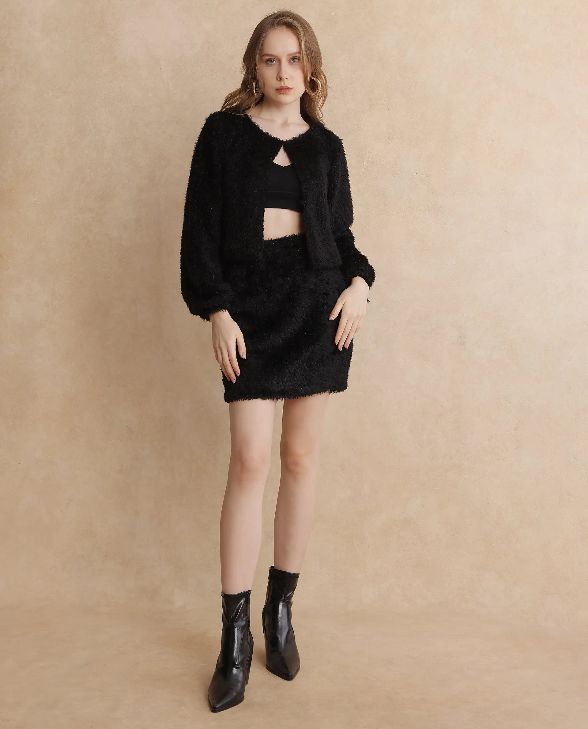 Rareism Women Pilxar Primary Black  Jacket