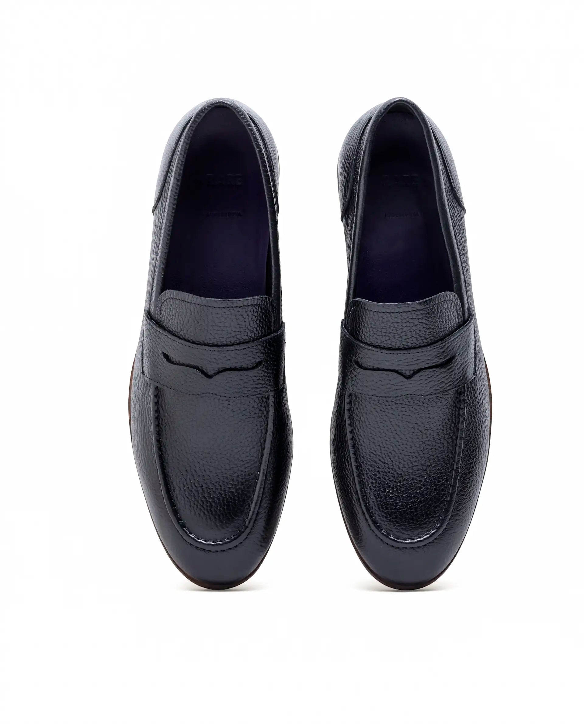 Rare Rabbit Men's Pinch Black Leather Mocassin