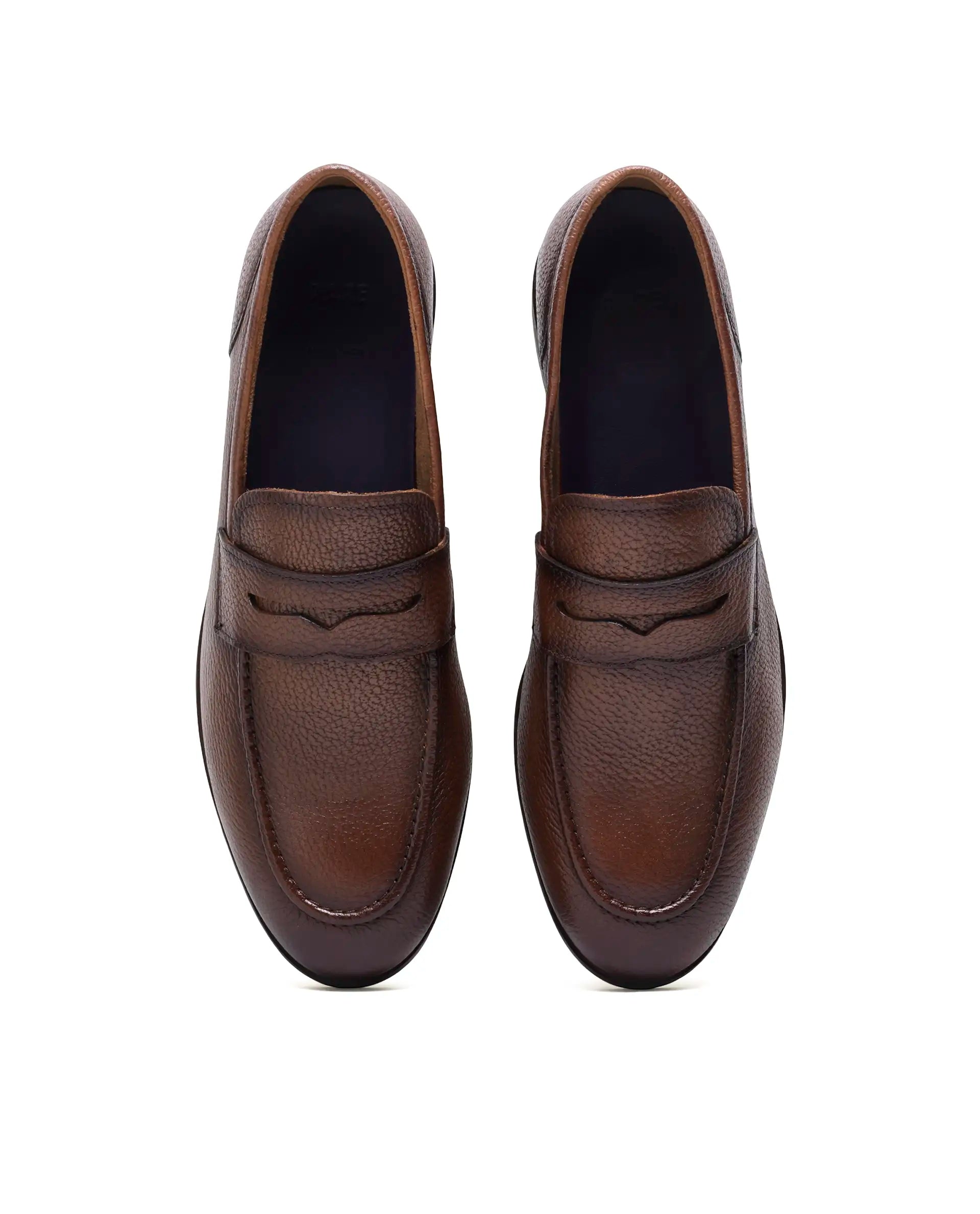 Rare Rabbit Men's Pinch Tan Leather Mocassin