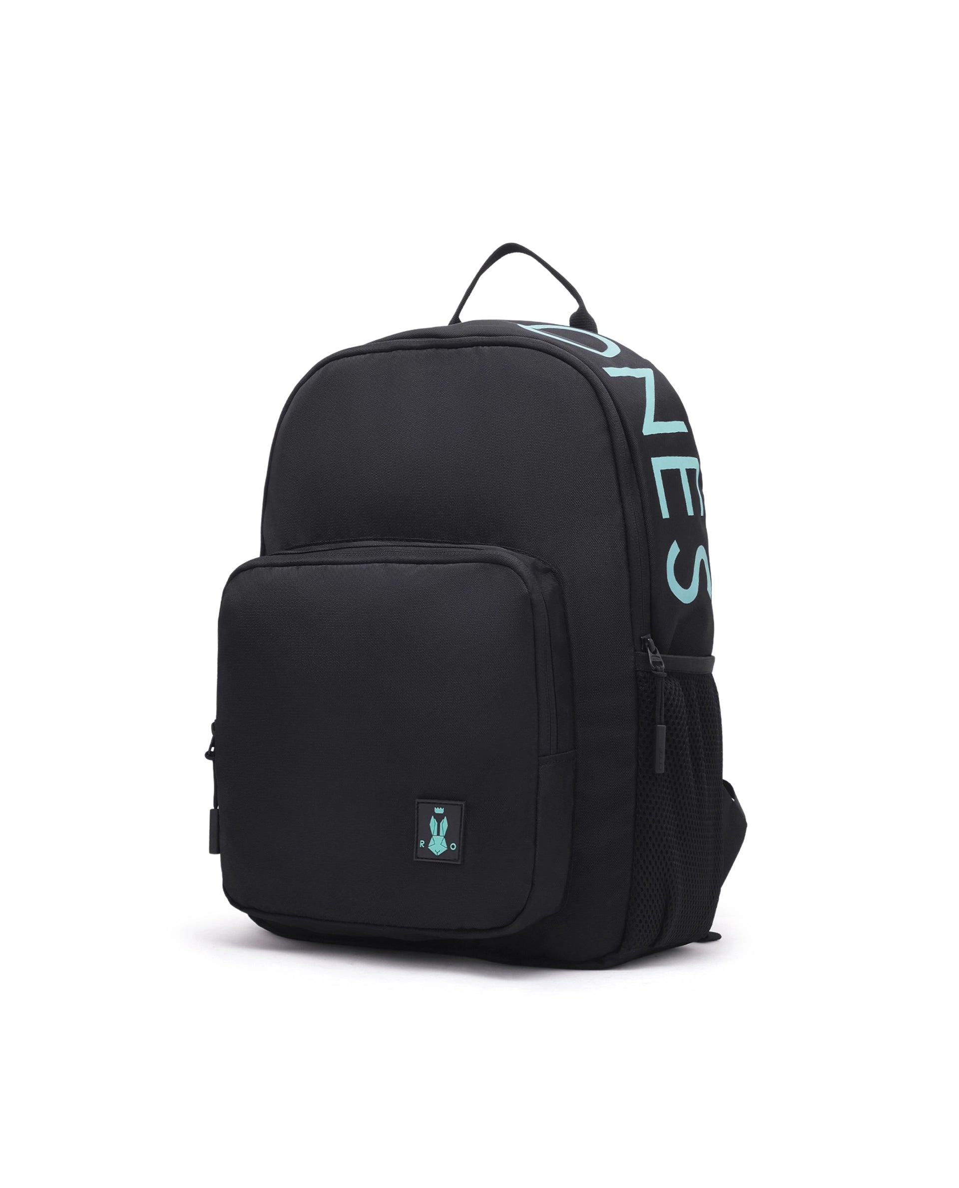 Rare Ones Kids Pitee Black Polyester Fabric Zipper Closure BackPack