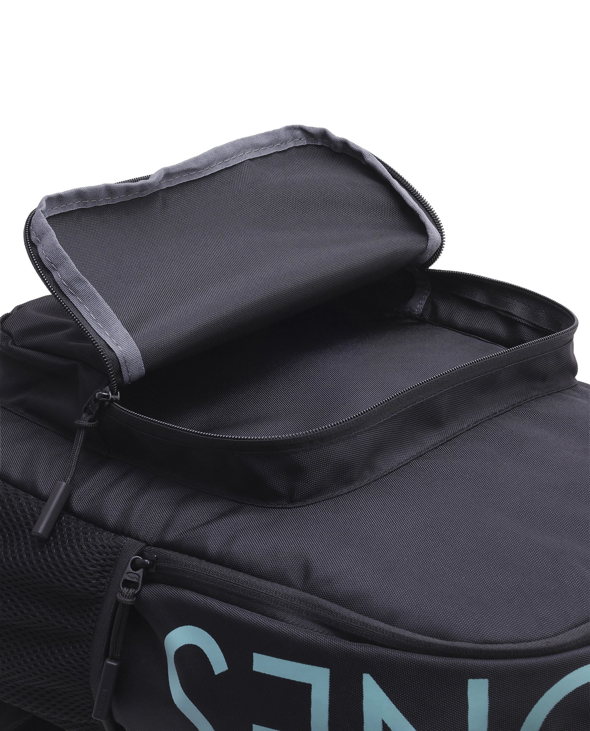 Rare Ones Kids Pitee Black Polyester Fabric Zipper Closure BackPack