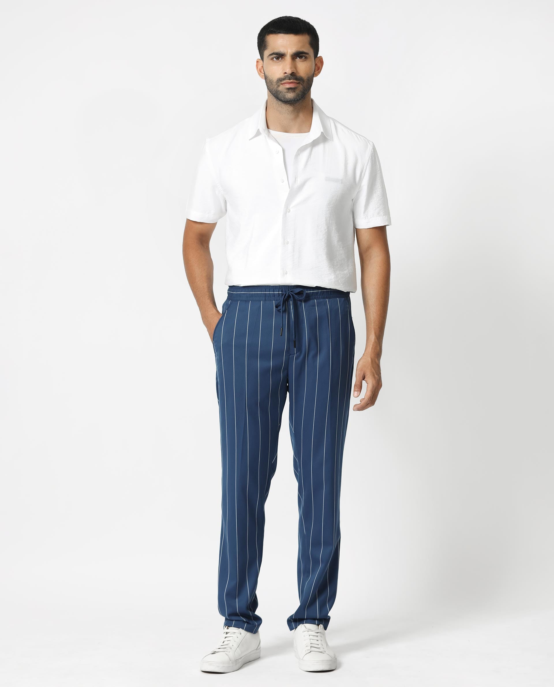 Buy Envii Enryan Pants Blue Stripe - Scandinavian Fashion Store