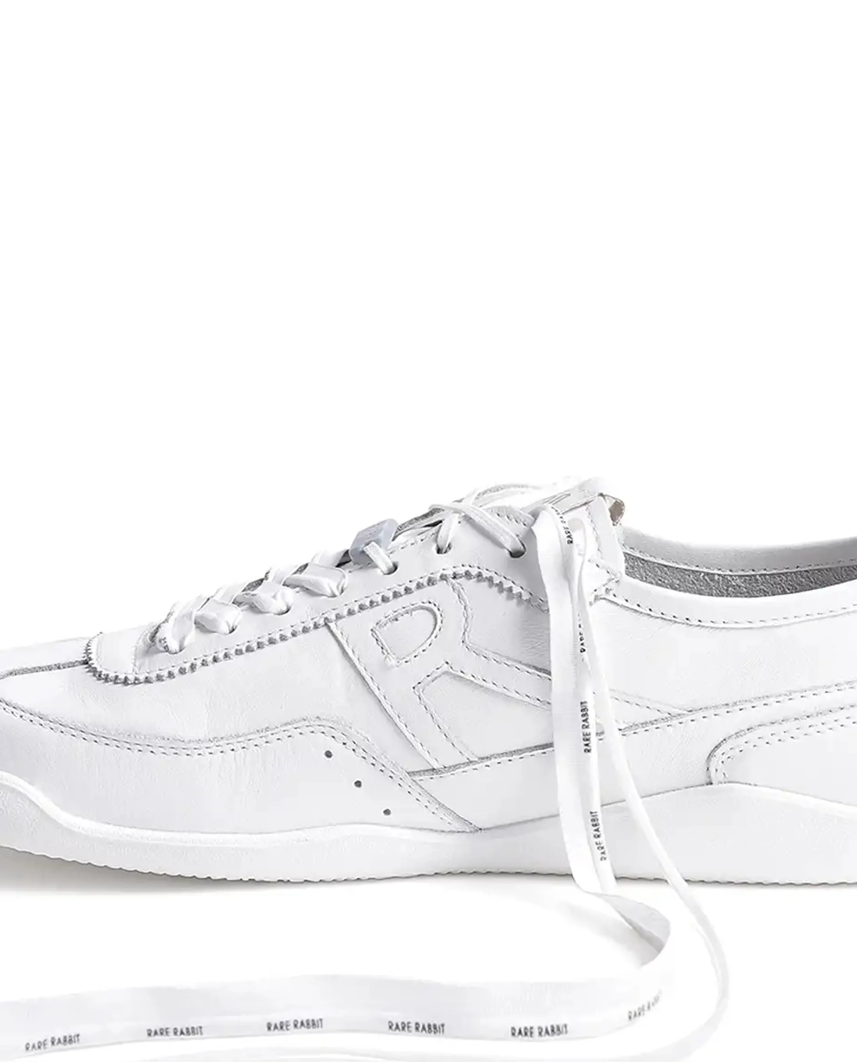 Rarez Men's Sugoi Still Primary White Leather Regular RESERVE ZERO Sneaker