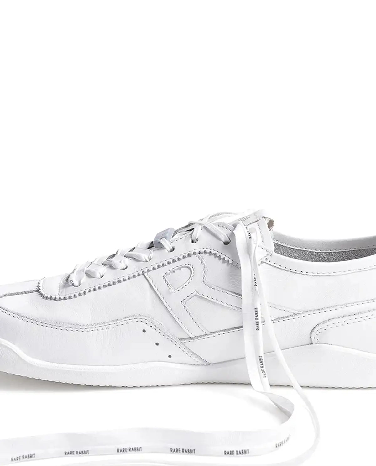 Rarez Men's Sugoi Still Primary White Leather Regular RESERVE ZERO Sneaker