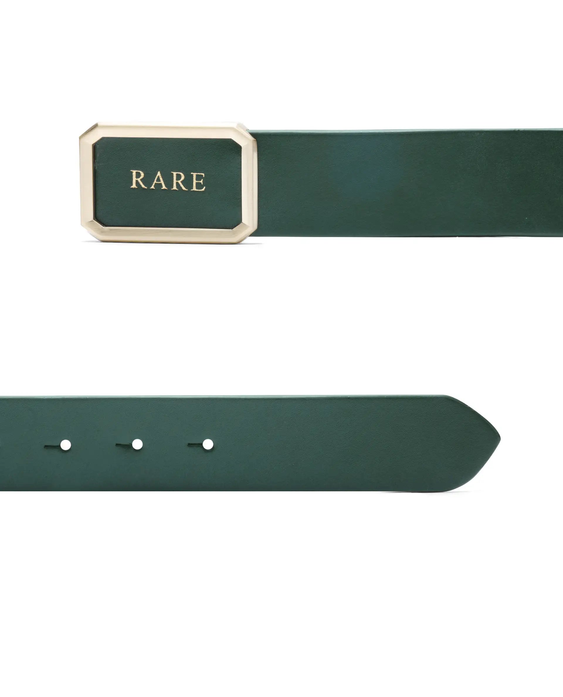 Rare Rabbit Men Poze Emrald Green Leather Belt