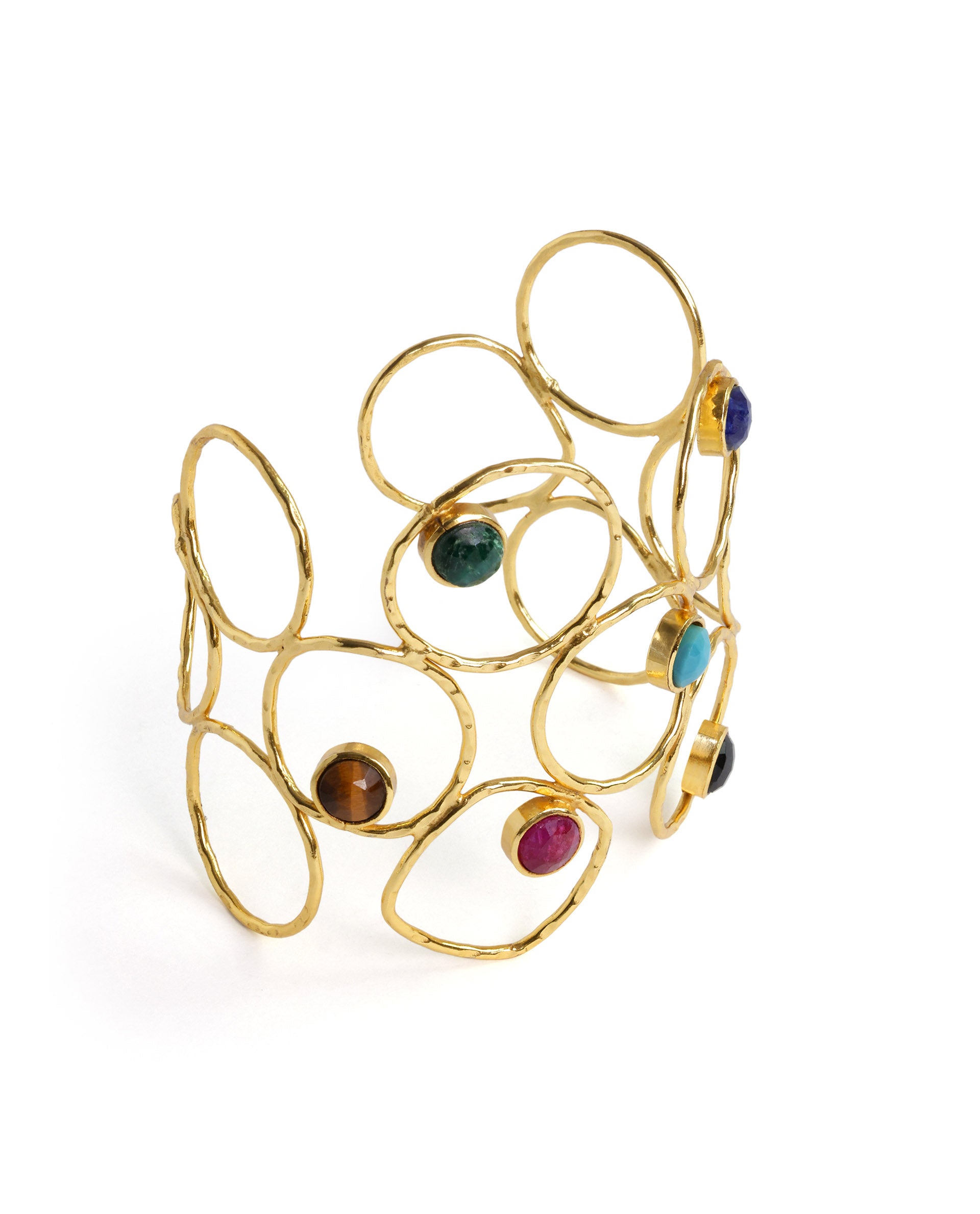 Rareism Women Prism Cuff Gold Bracelet