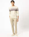 Sweat-shirt Homme Vintage à Col Montant - Imprimé Géométrique, Fermeture Boutons - Manches Longues - Taille S à 5XL - Polyester Doux - 2