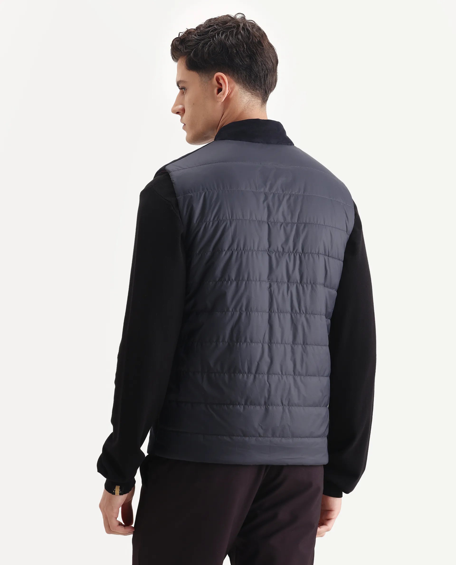 Rare Rabbit Men's Raldo-25 Purple Polyester Blend Fabric High Neck Regular Fit Plain Jacket