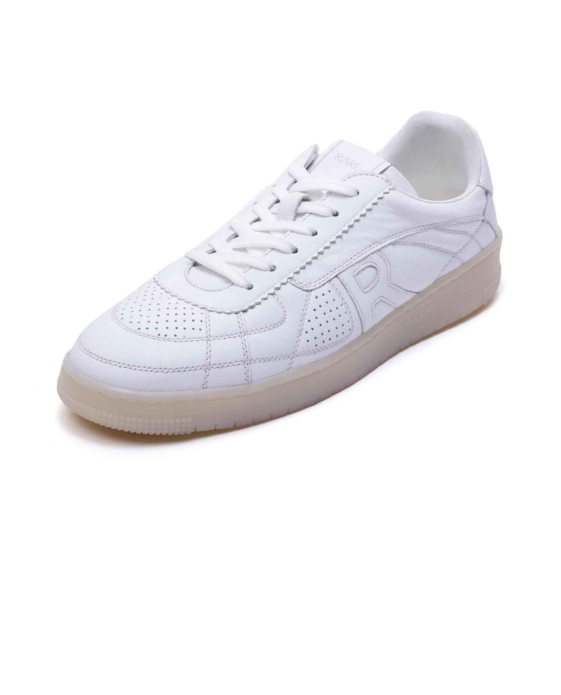 Rare Rabbit Men's Rango White Leather Lace-Up Closure Sneaker