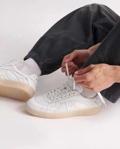 Buy Rango - White Leather Lace-Up Sneaker| Rare'Z