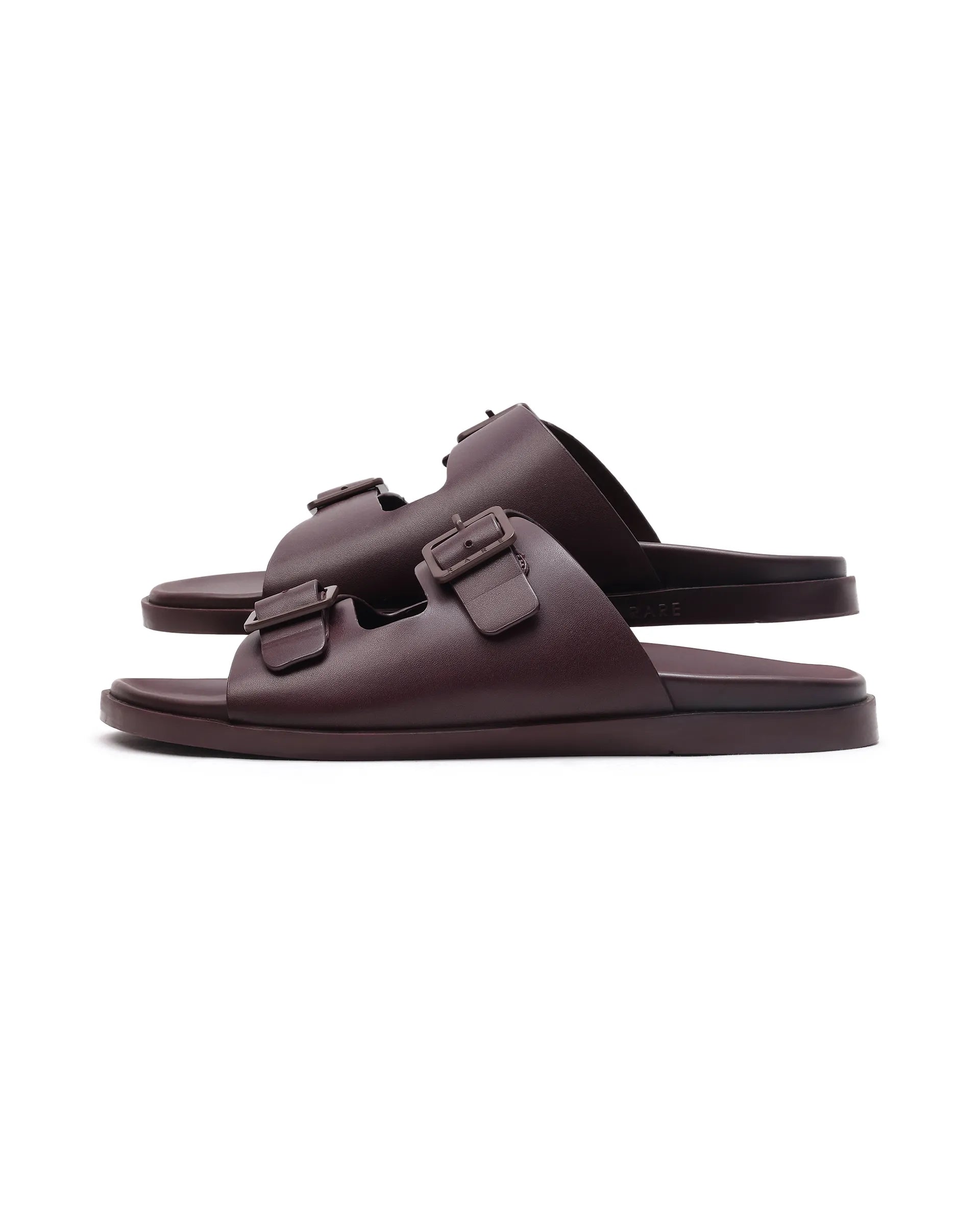 Rare Rabbit Men's Raro Bordo Leather Slip-On Closure Sandal