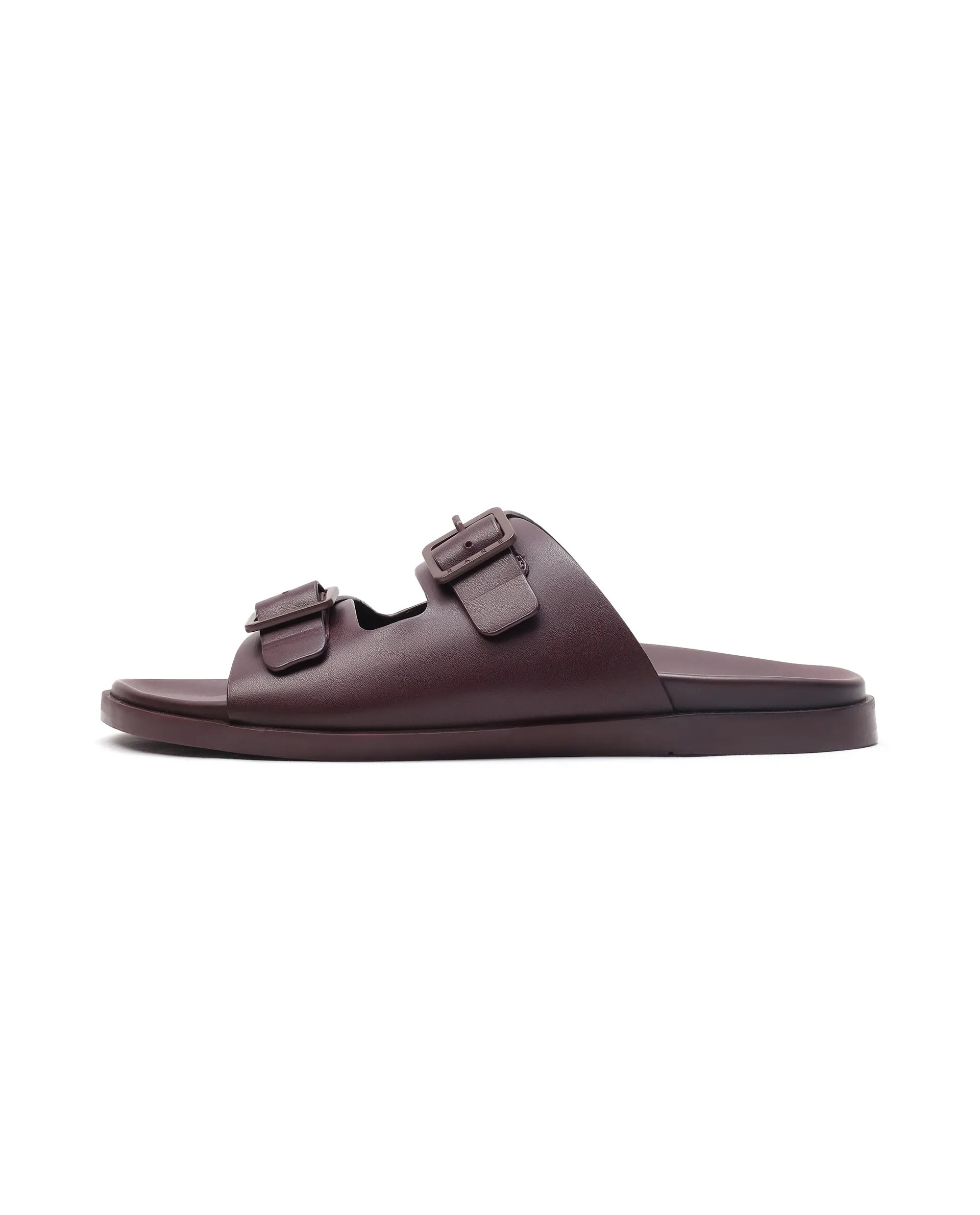Rare Rabbit Men's Raro Bordo Leather Slip-On Closure Sandal