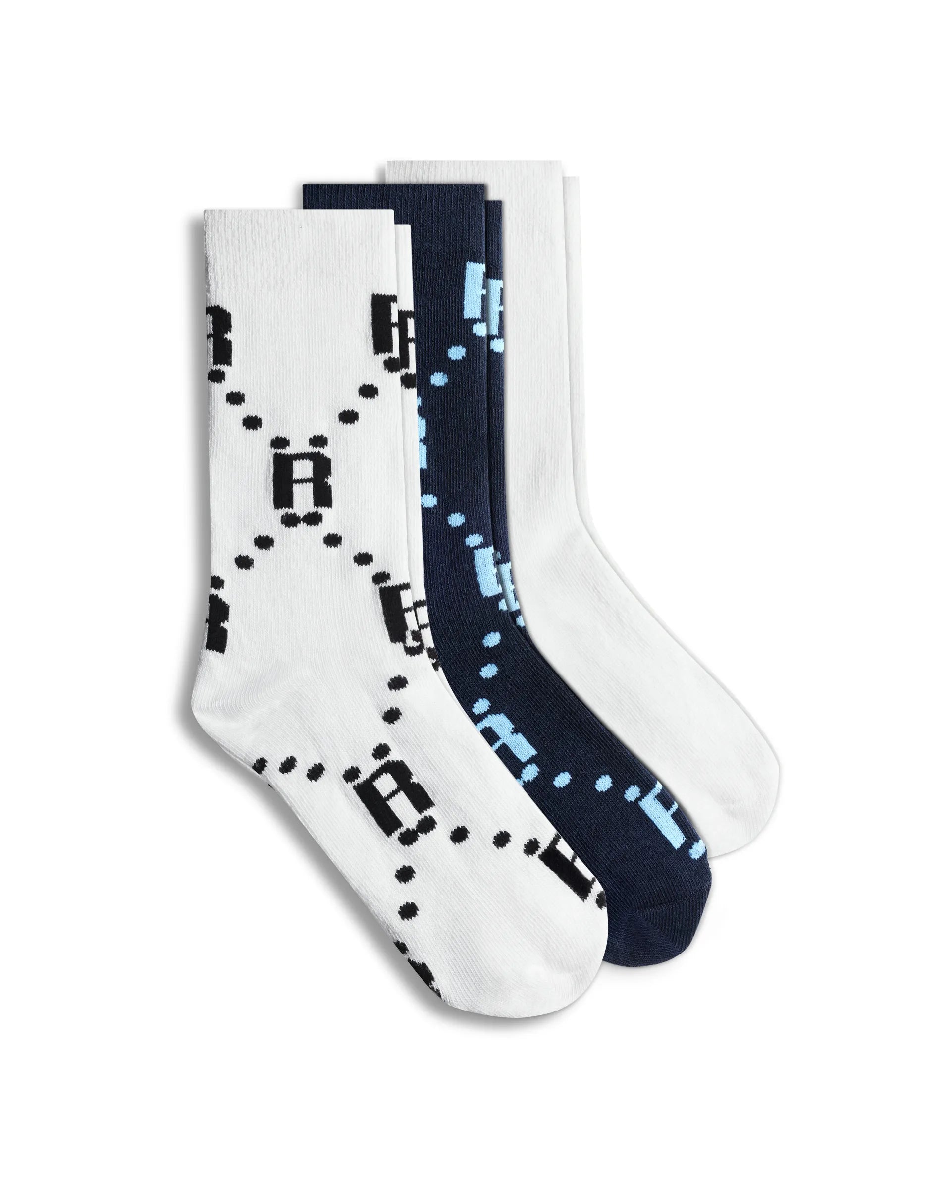 Rare Ones Kids R.Dot-1 Multi Cotton Fabric Socks (Pack Of 3)