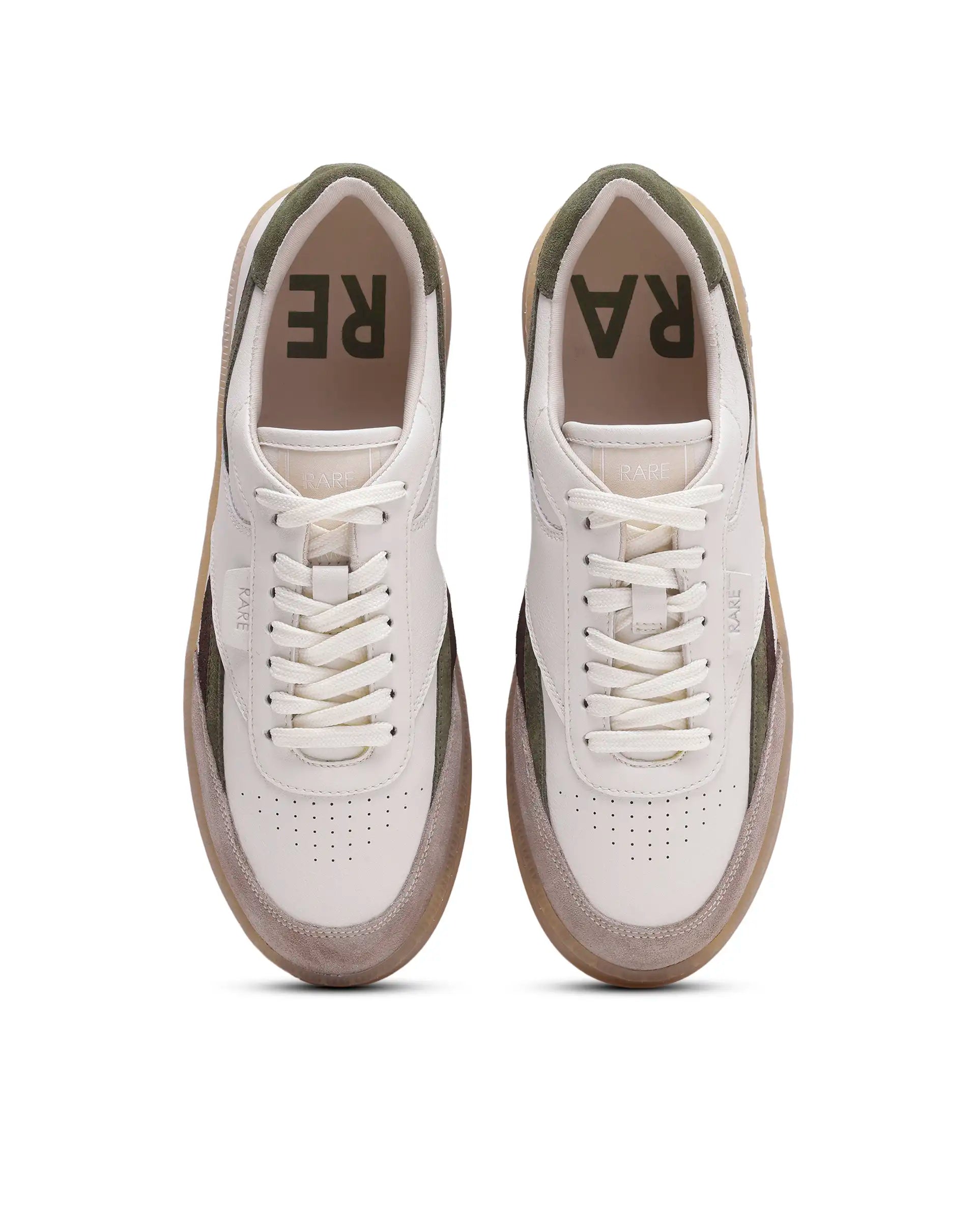 Rarez Men's Reed Primary Beige Micro Fiber Regular Sneaker