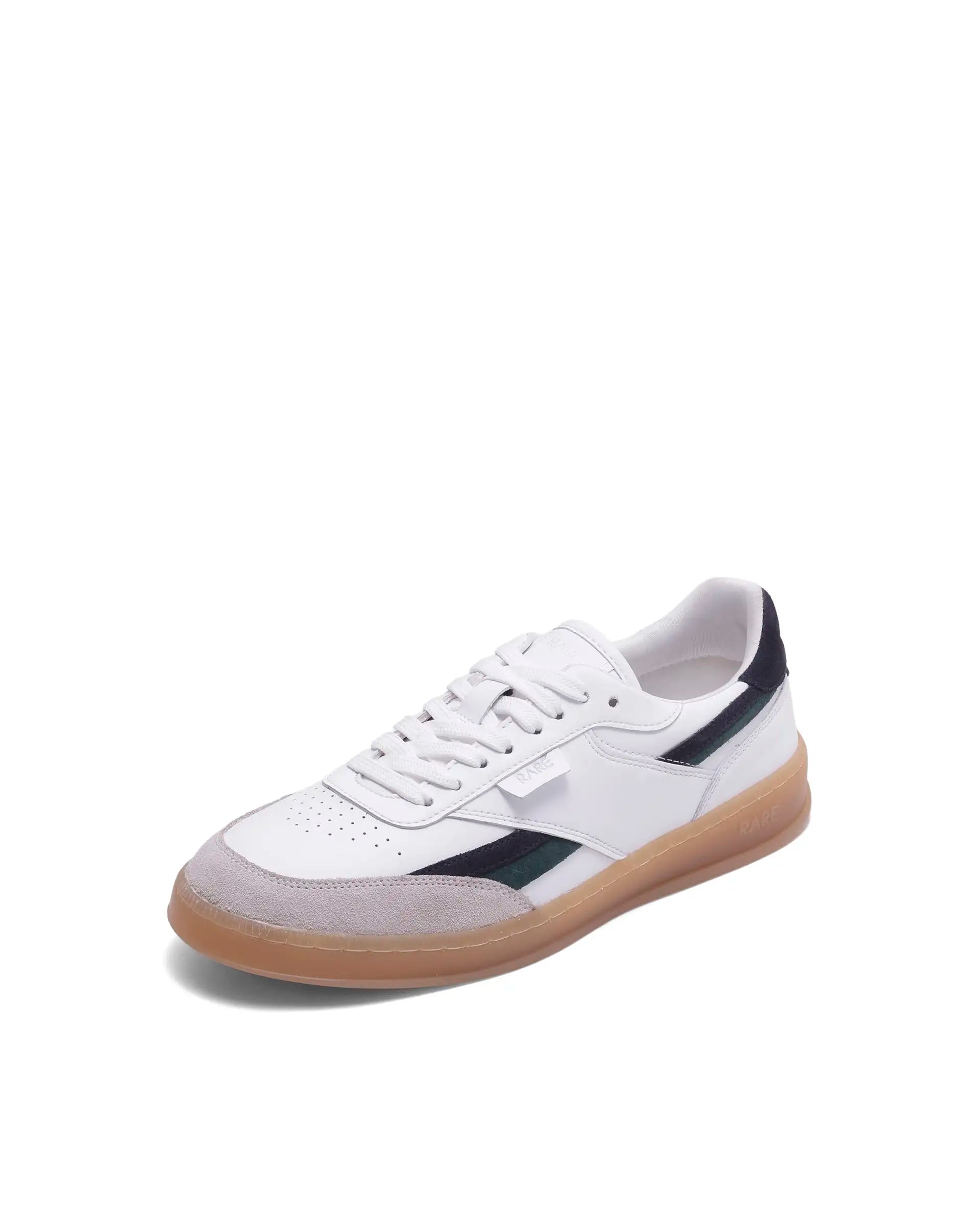 Rarez Men's Reed Primary White Micro Fiber Regular Sneaker
