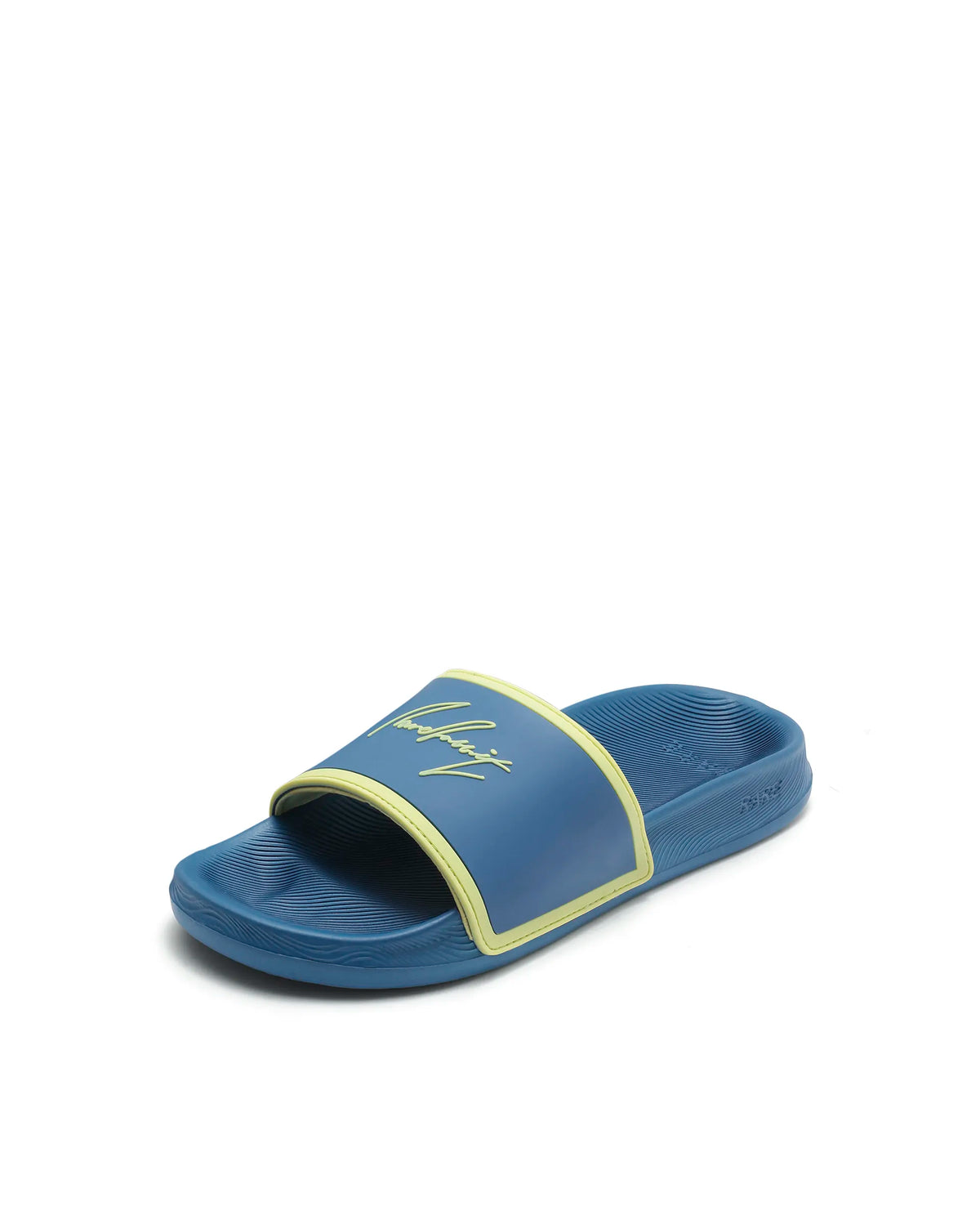 Rarez Mens Reff Blue/Yellow Synthetic Material Regular Typography Print Sandal