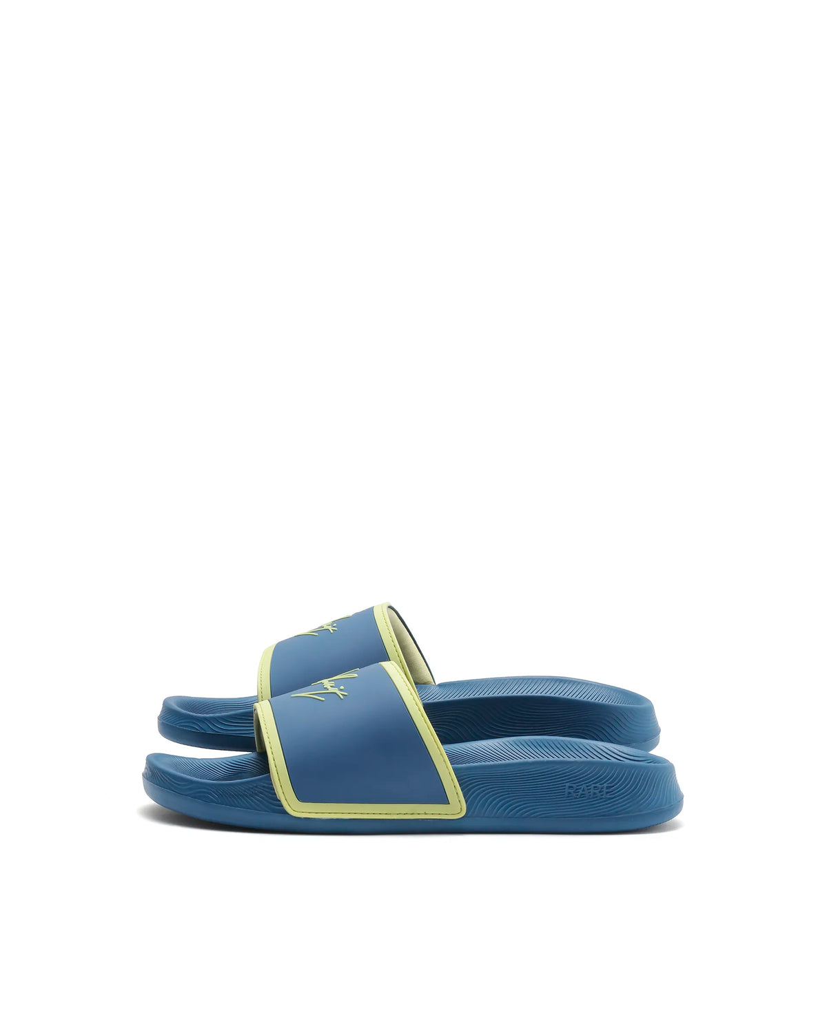 Rarez Mens Reff Blue/Yellow Synthetic Material Regular Typography Print Sandal