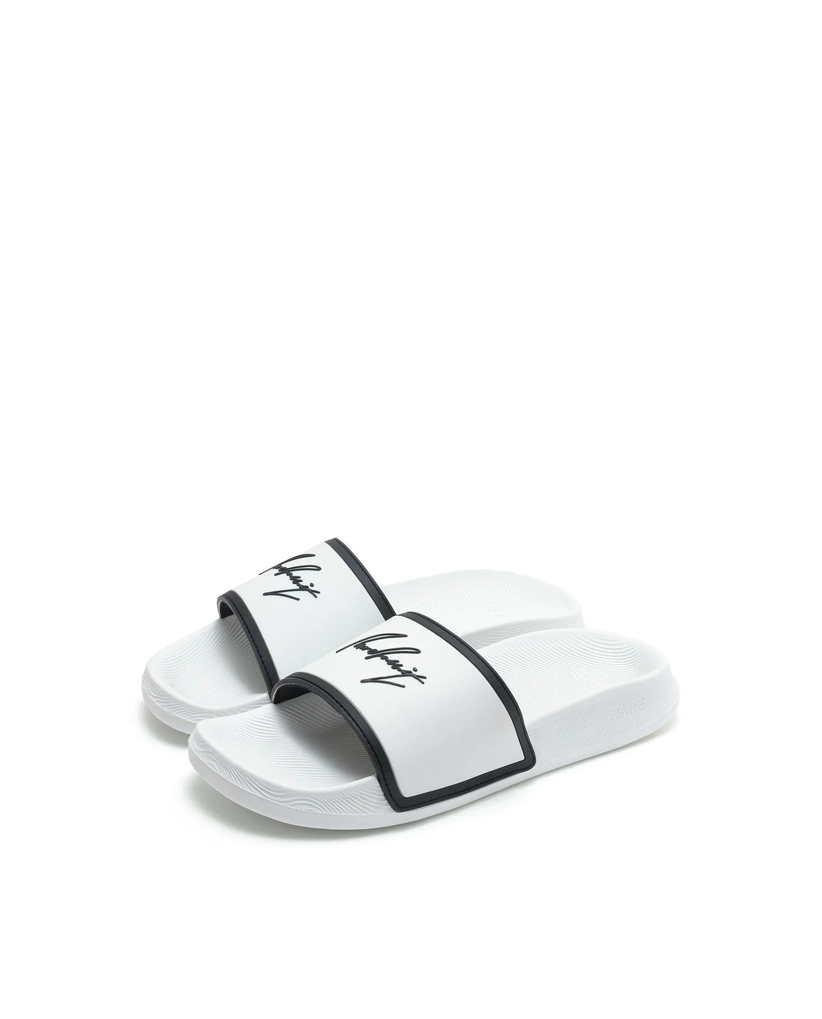 Rarez Mens Reff White/Black Synthetic Material Regular Typography Print Sandal