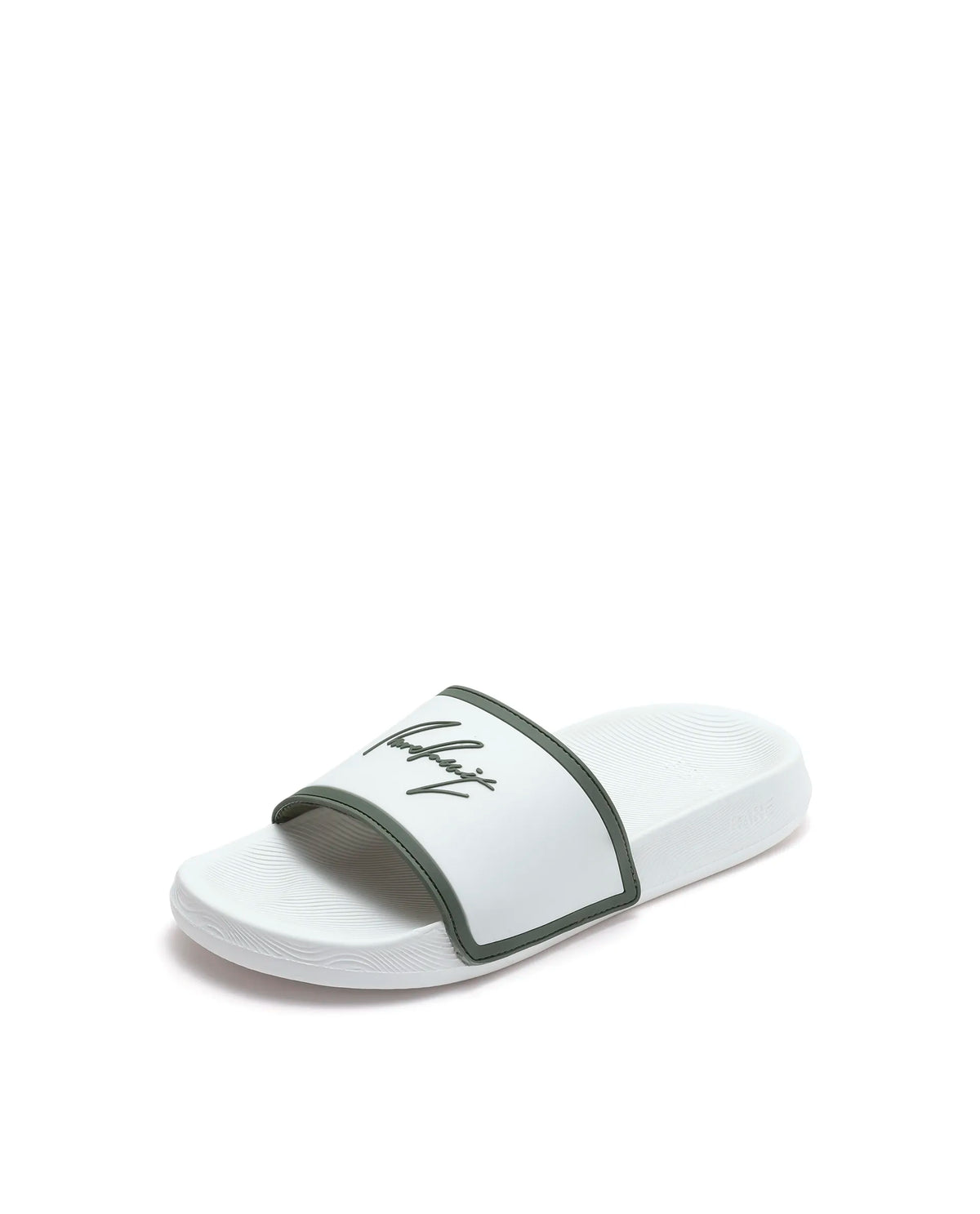 Rarez Mens Reff White/Sage Synthetic Material Regular Typography Print Sandal