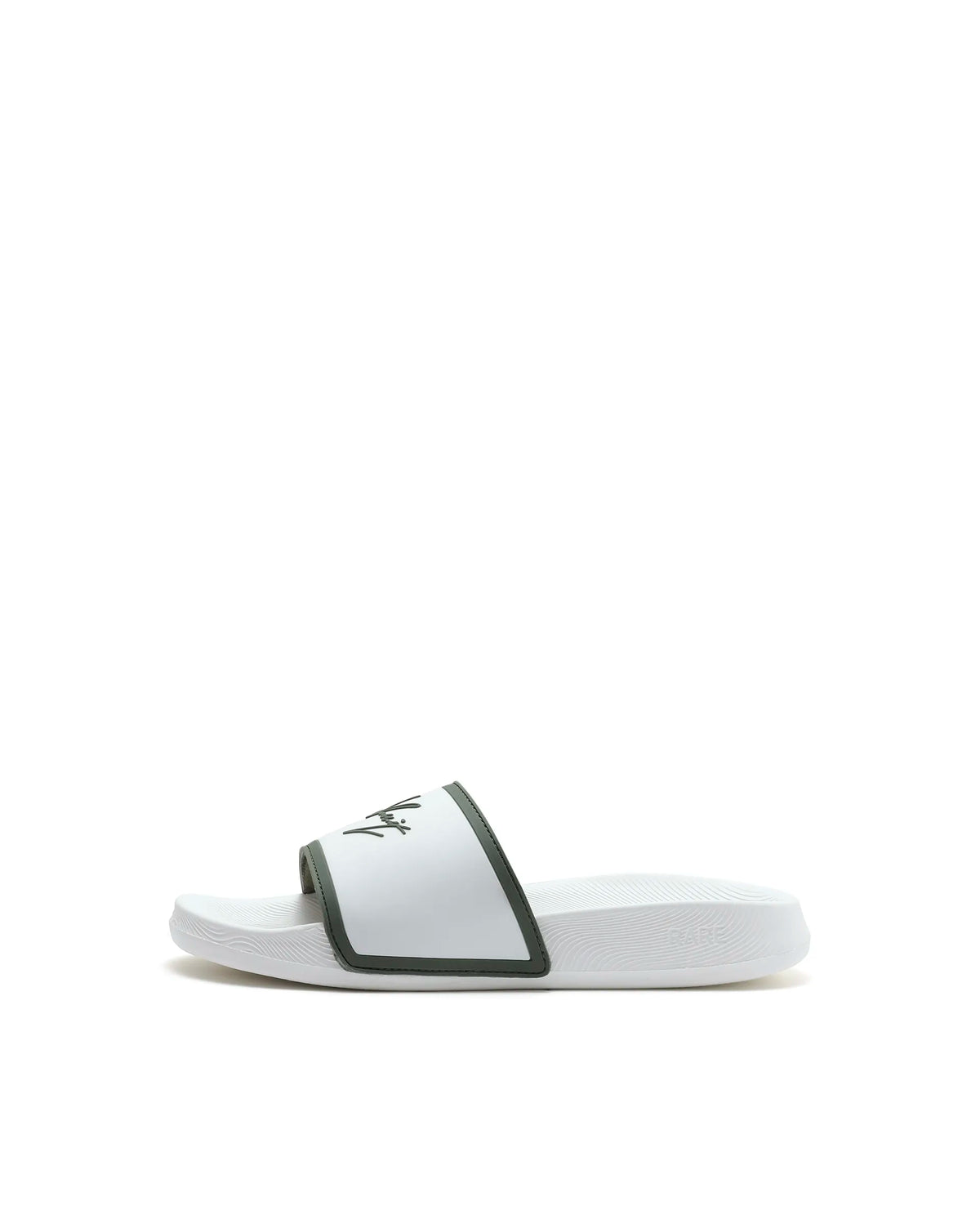 Rarez Mens Reff White/Sage Synthetic Material Regular Typography Print Sandal