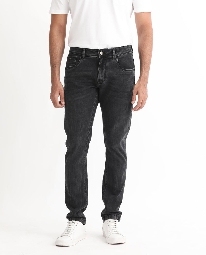 REGULAR FIT JEANS WITH MILD WHISKERS
