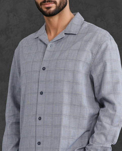 Buy Guild Casual - Reno - Blue Regular Fit Checked Print Shirt| Rare Rabbit