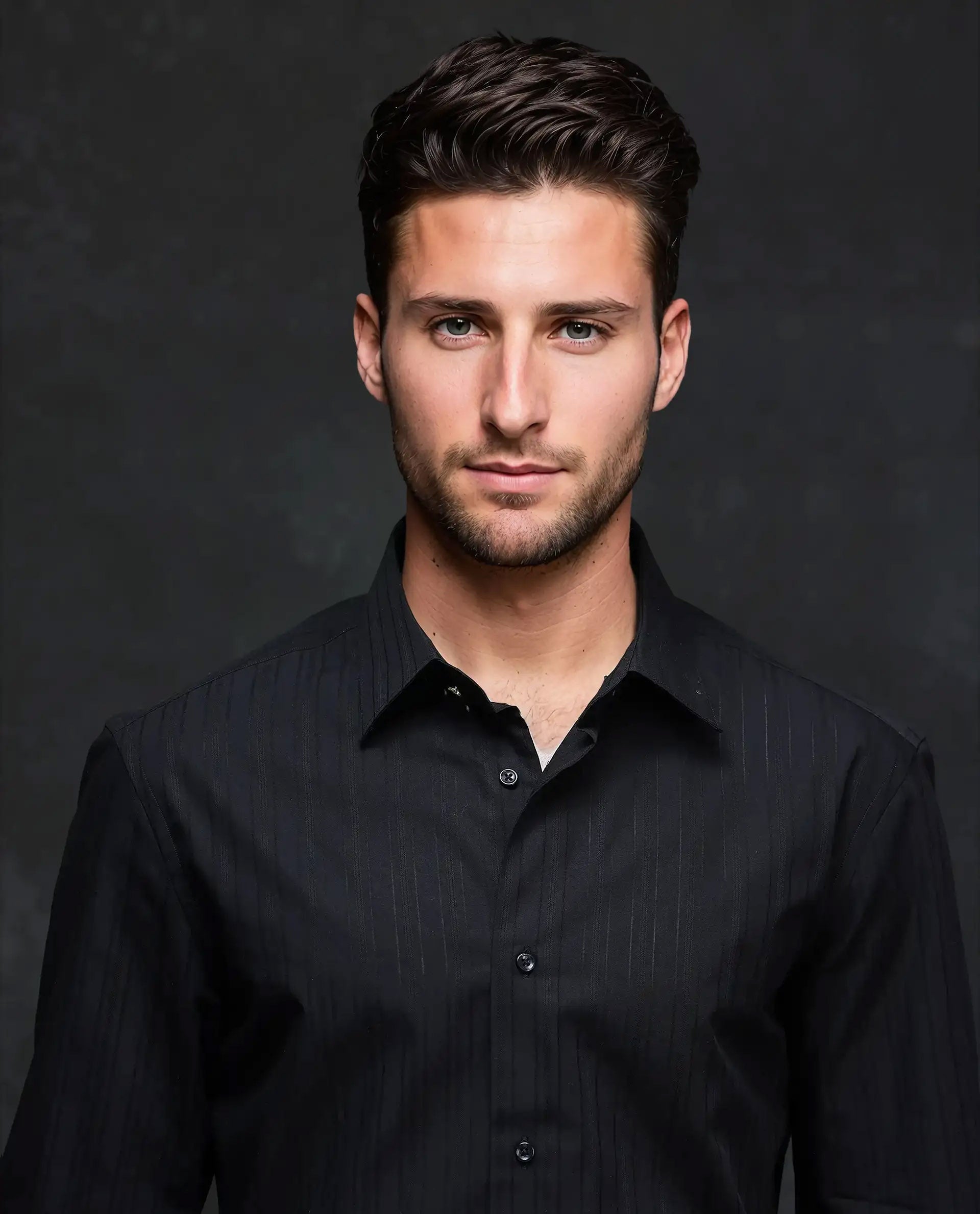 Rare Rabbit Men's Repo Black Cotton Striped Print Regular Fit Full Sleeve Collared Shirt